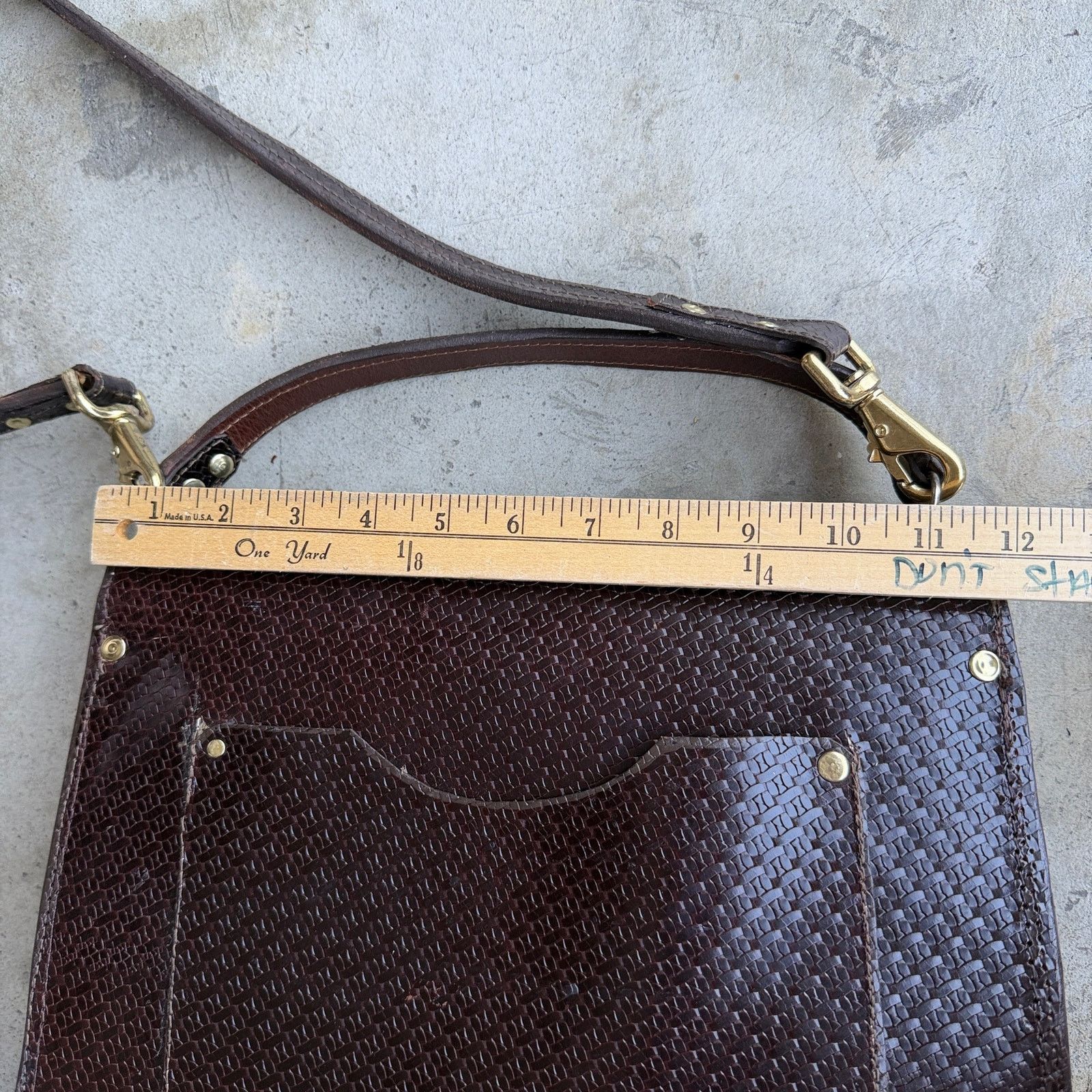 Other Vintage Y2K Woven Leather Western Turn Lock Shoulder Bag Size ONE SIZE - 8 Thumbnail