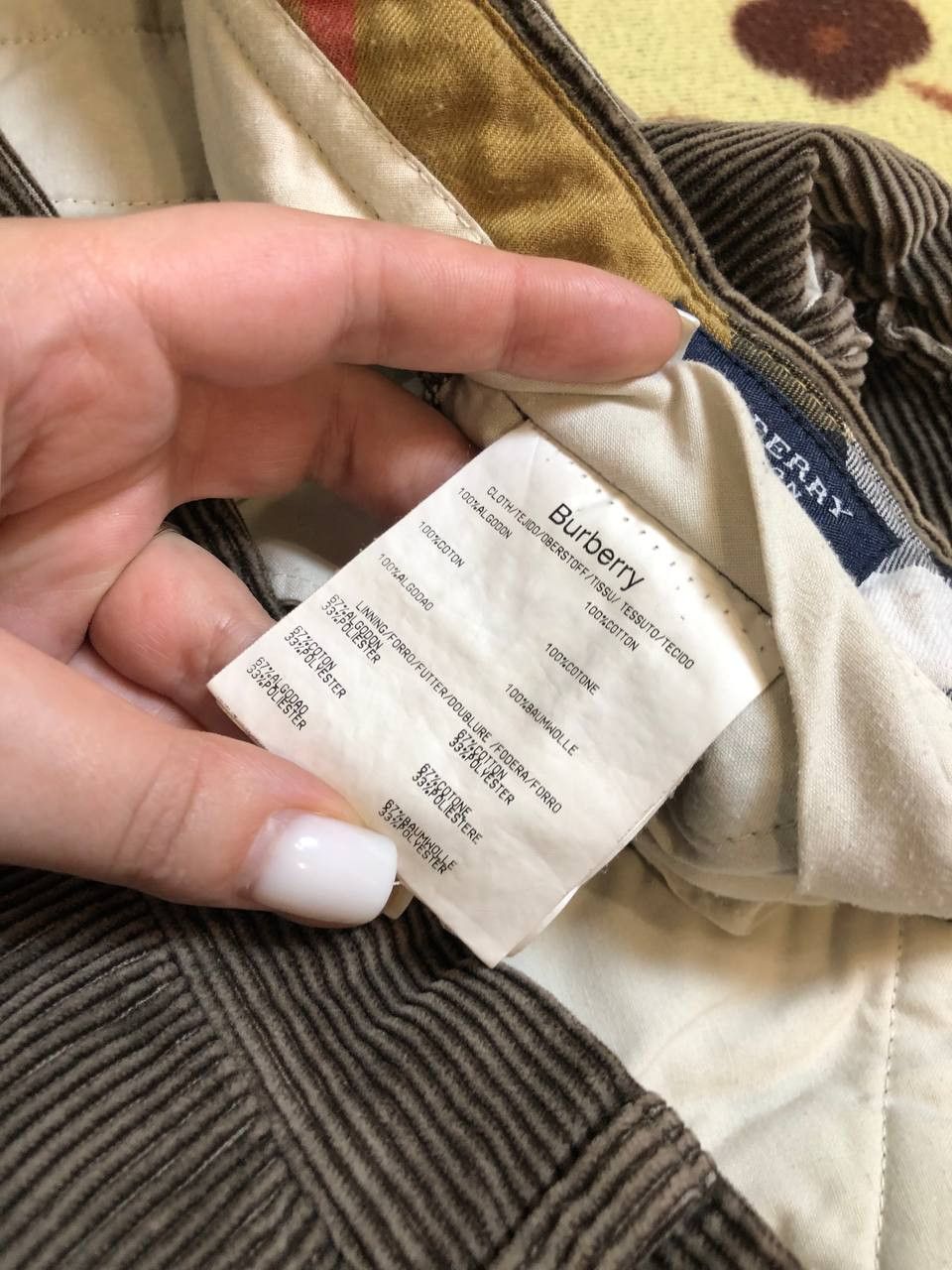Burberry Vintage 90s Burberry Chunky Corduroy Pants Mens Size US 28 / EU 44 - 3 Thumbnail