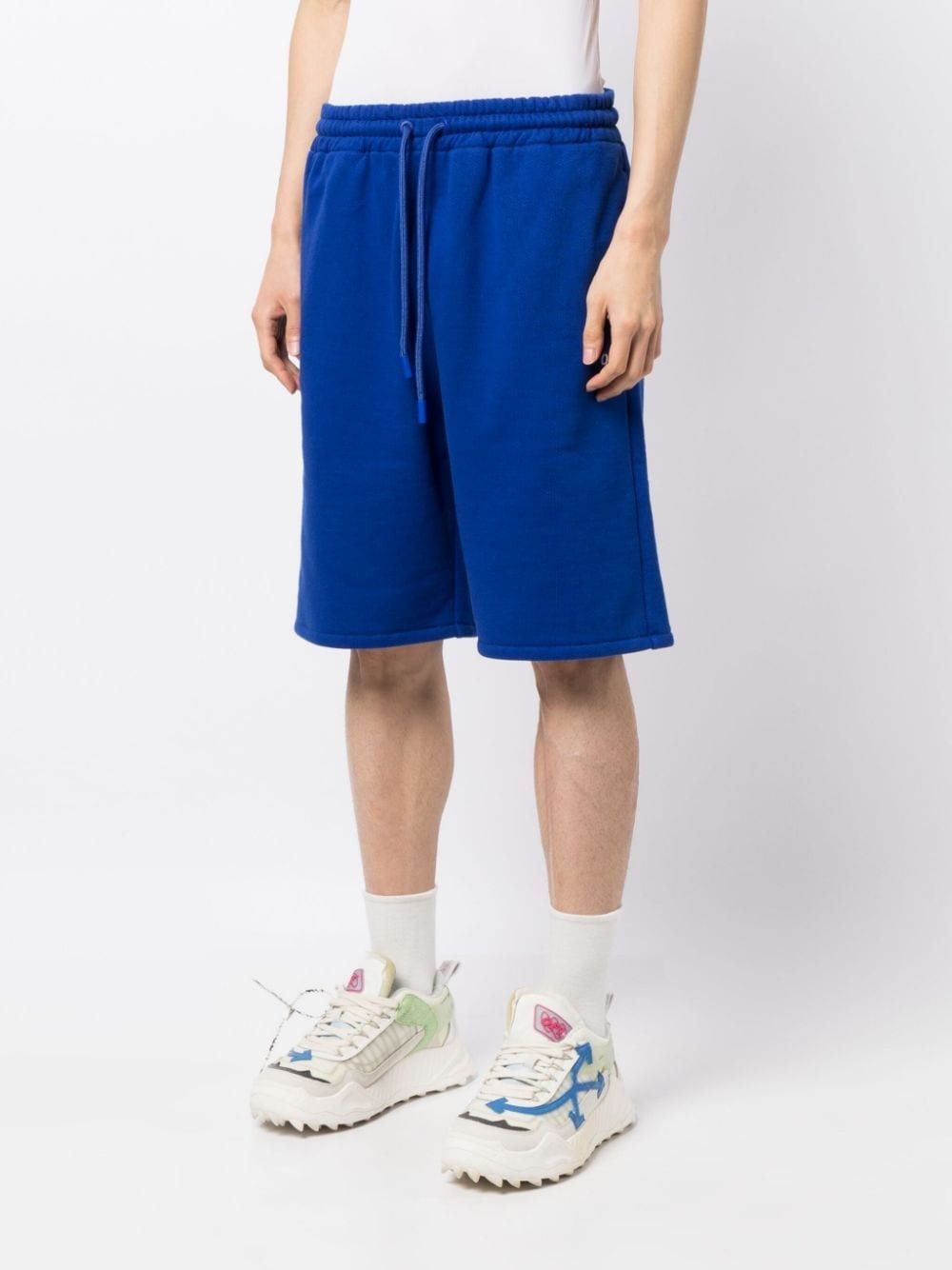 Off-White o1mle0225 Stitch Skate Sweatshort in Dark Blue Size US 32 / EU 48 - 4 Thumbnail
