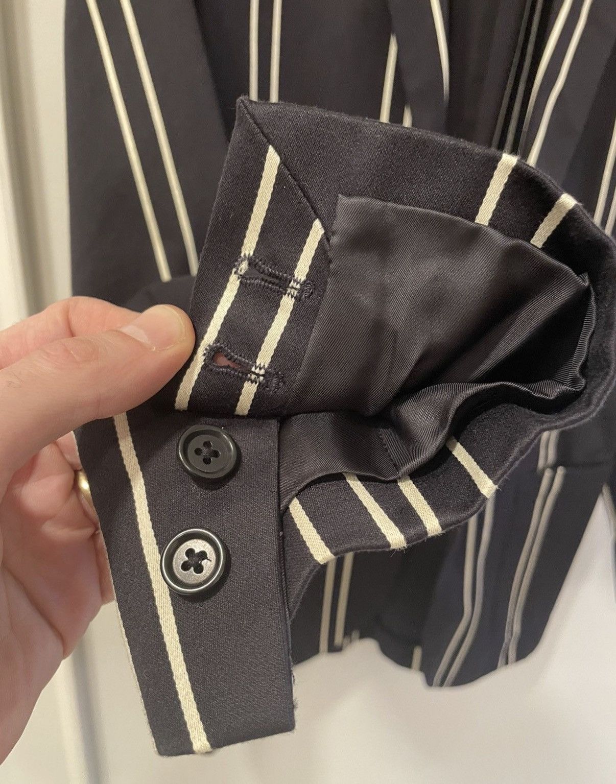 Rugby Ralph Lauren Rugby Ralph Lauren Ivy Style Striped Twill Blazer Small Size 38R - 4 Thumbnail