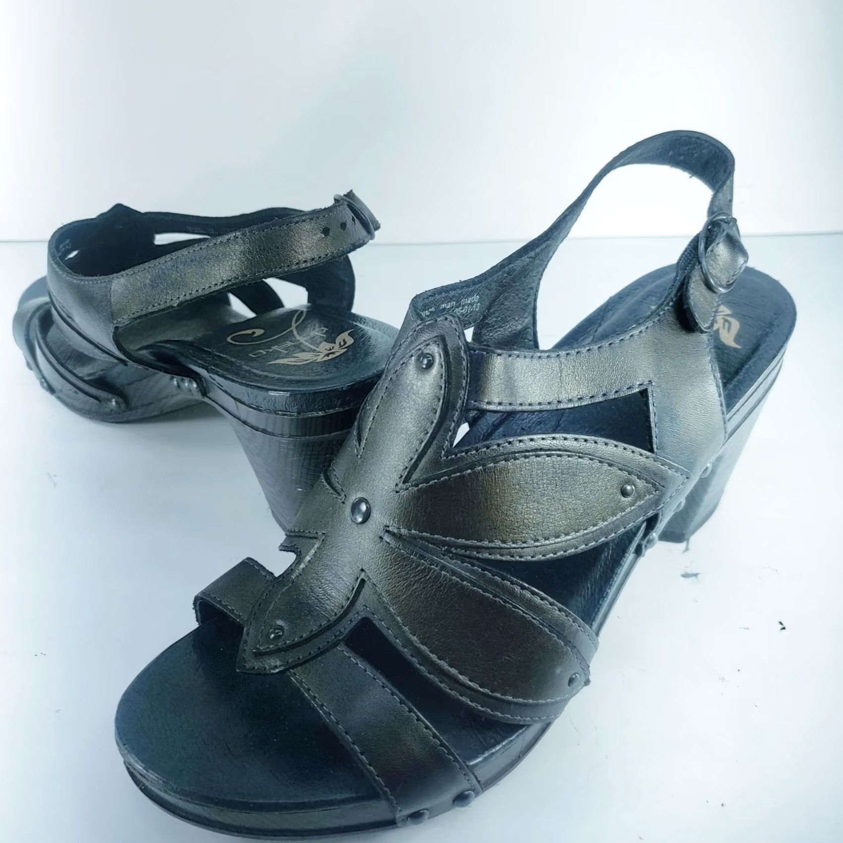 Dansko Dansko Black Leather Heeled Sandals Open Toe Ankle Strap Women's US 8-8.5 EU 39 Size US 8.5 / IT 38.5 - 2 Thumbnail