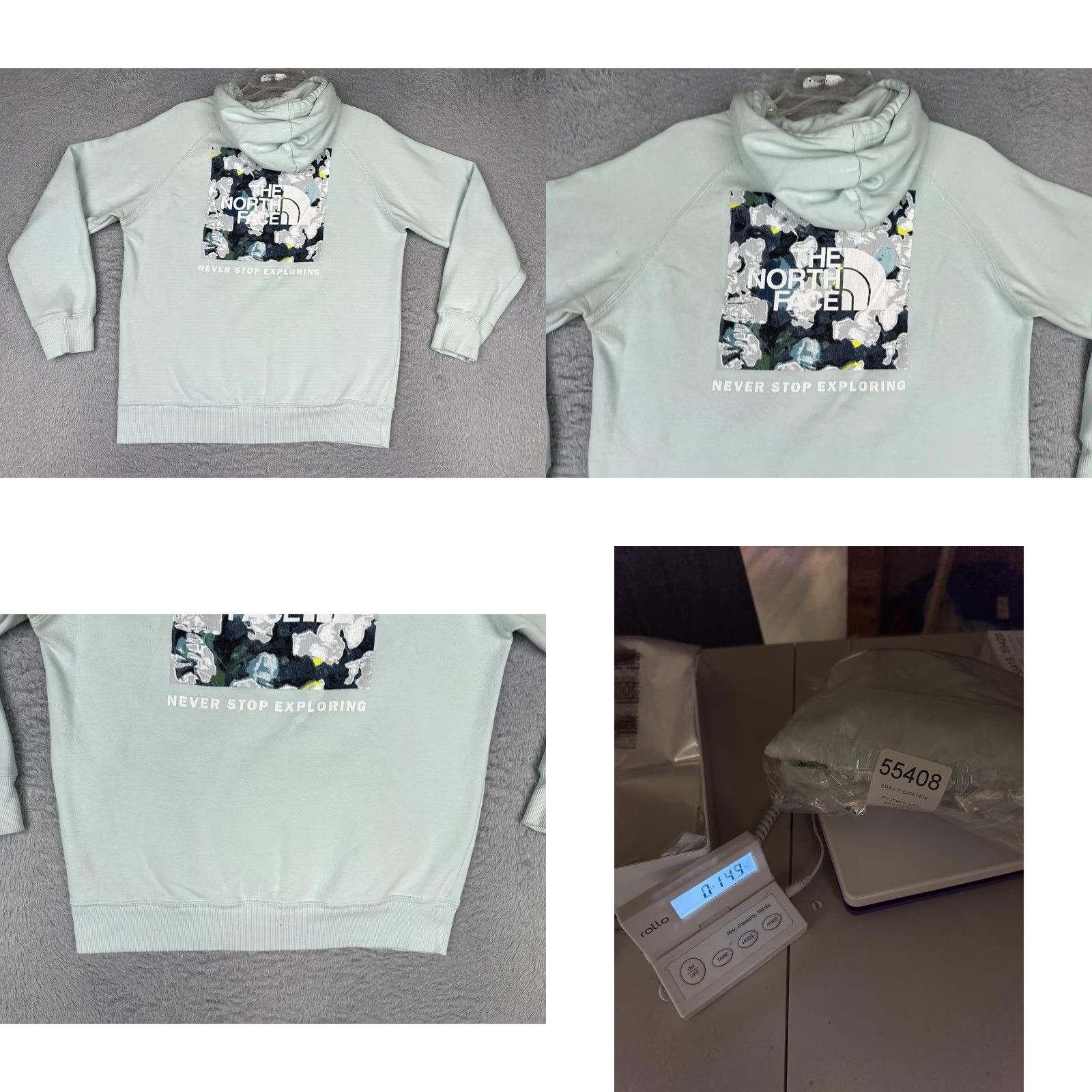 The North Face The North Face Hoodie Womens Medium Green Box Logo Pullover Jersey Sweatshirt Size M / US 6-8 / IT 42-44 - 9 Thumbnail