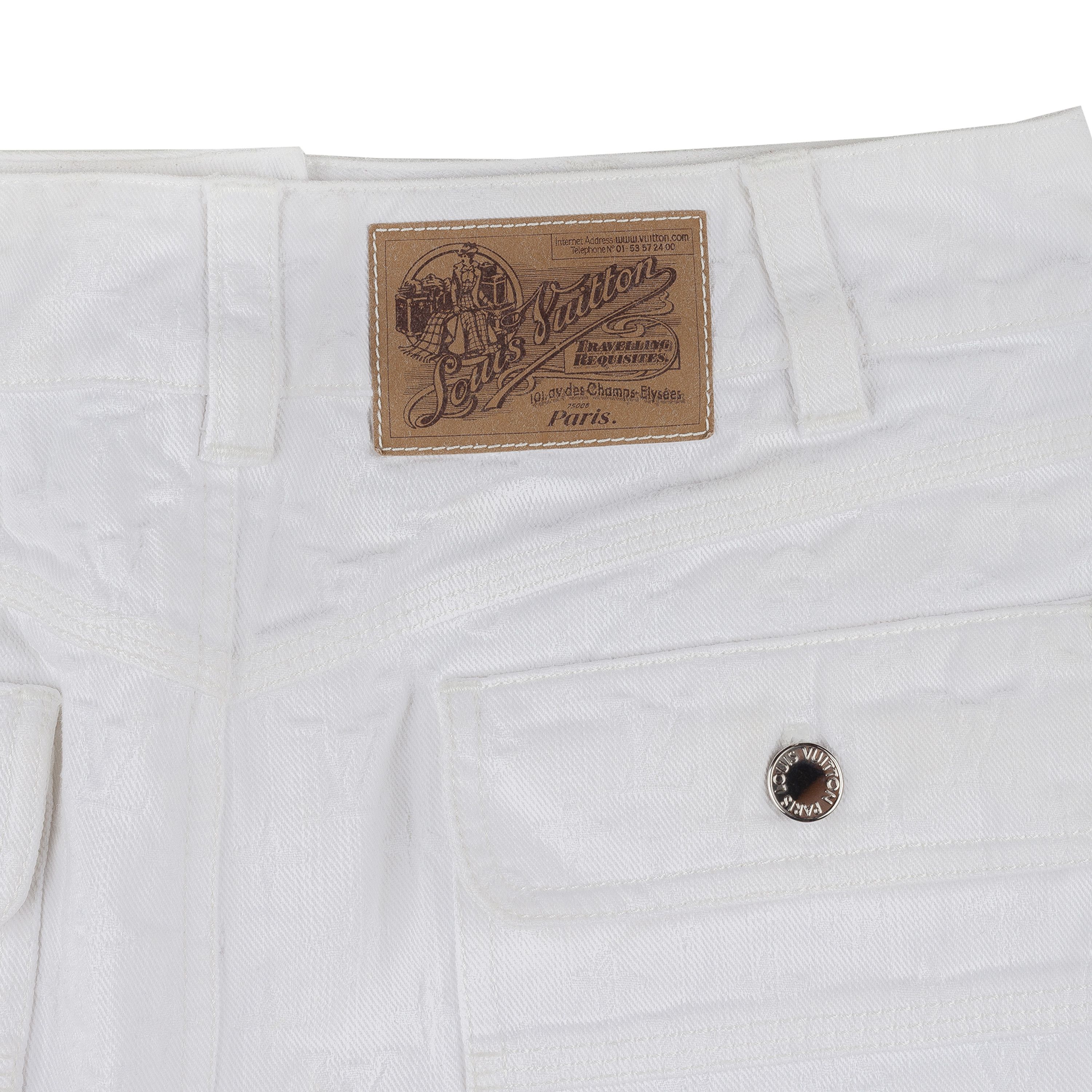 Louis Vuitton Louis Vuitton LV Vintage White Monogram Mini Cargo Skirt Size 30" / US 8 / IT 44 - 15 Thumbnail