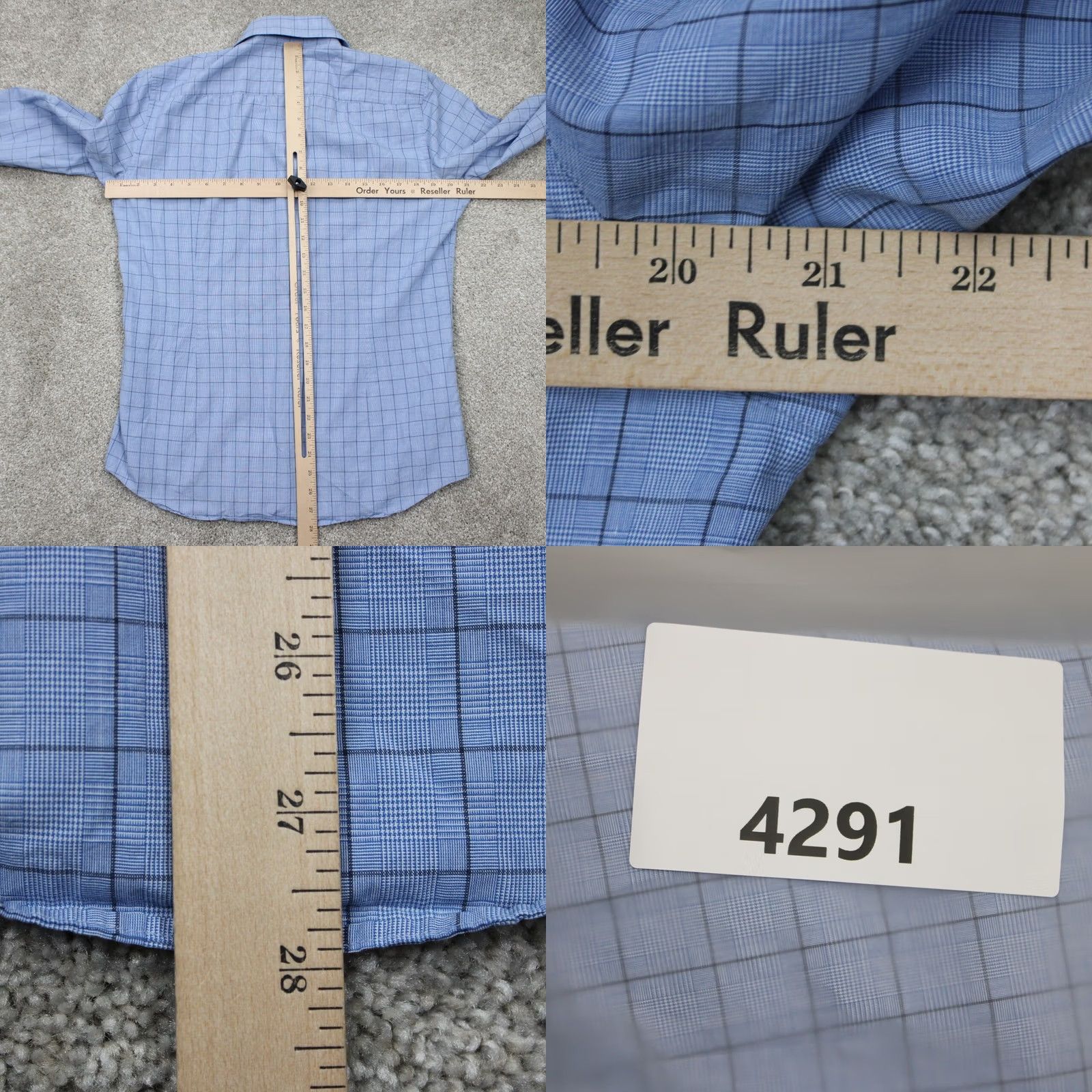 Hugo Boss HUGO BOSS Prince Shirt Mens 15 1/2, 39 Blue Slim Fit L/S Cotton Button Up Dress Shirt Shirt Mens Blue Slim Cotton Blue 80s? Size US L / EU 52-54 / 3 - 9 Thumbnail