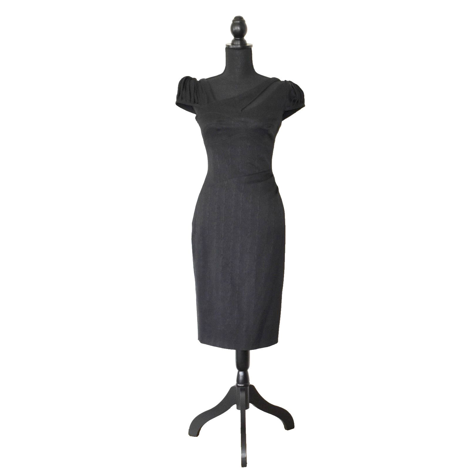 Karen Millen KAREN MILLEN Blk Cut Out Neckline Bodycon Wiggle Dress Sz 6 |  Grailed