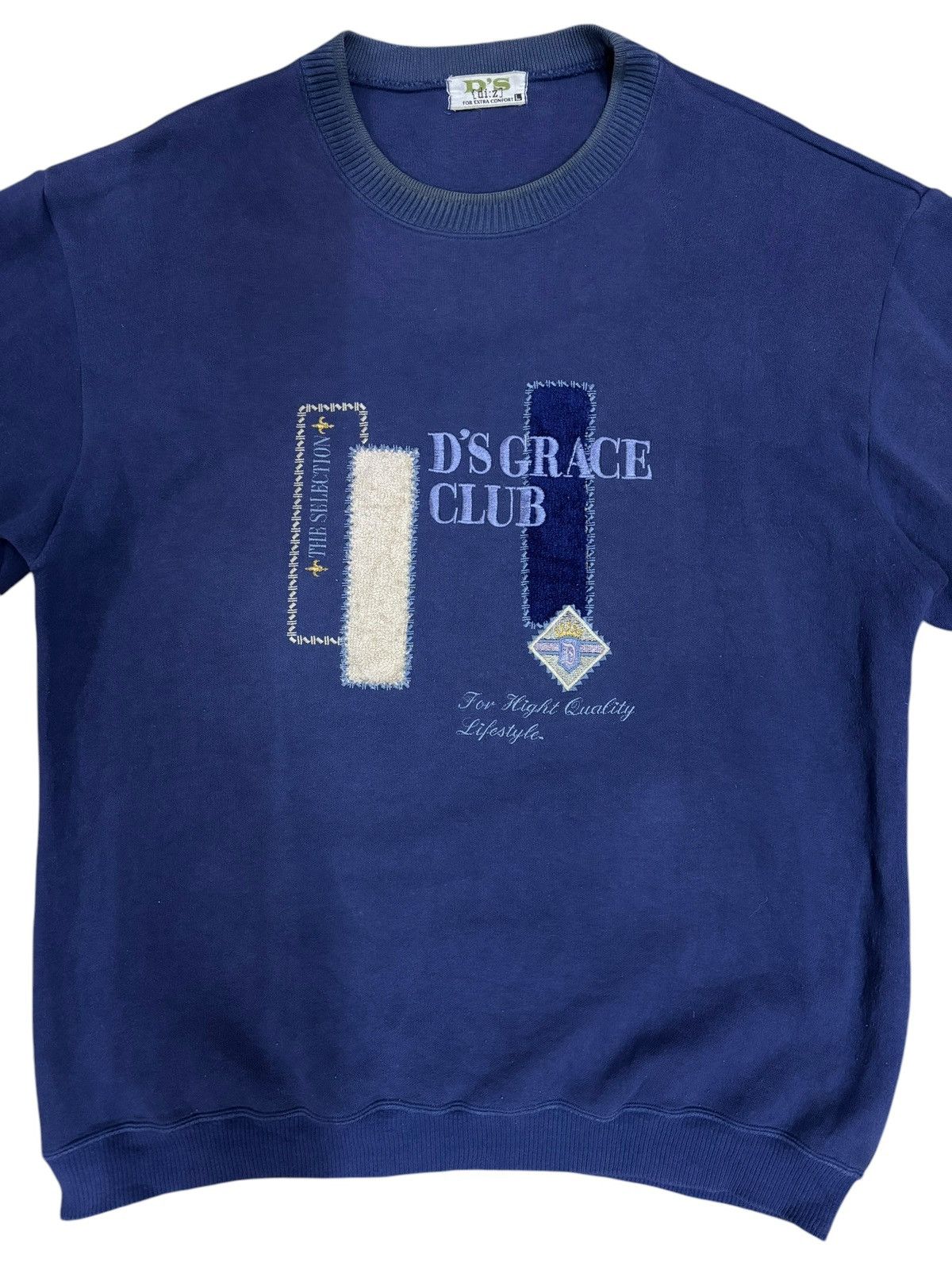 Japanese Brand × Vintage 90s Vtg Disgrace Club Embroidered Logo Sweatshirt Size US L / EU 52-54 / 3 - 2 Thumbnail