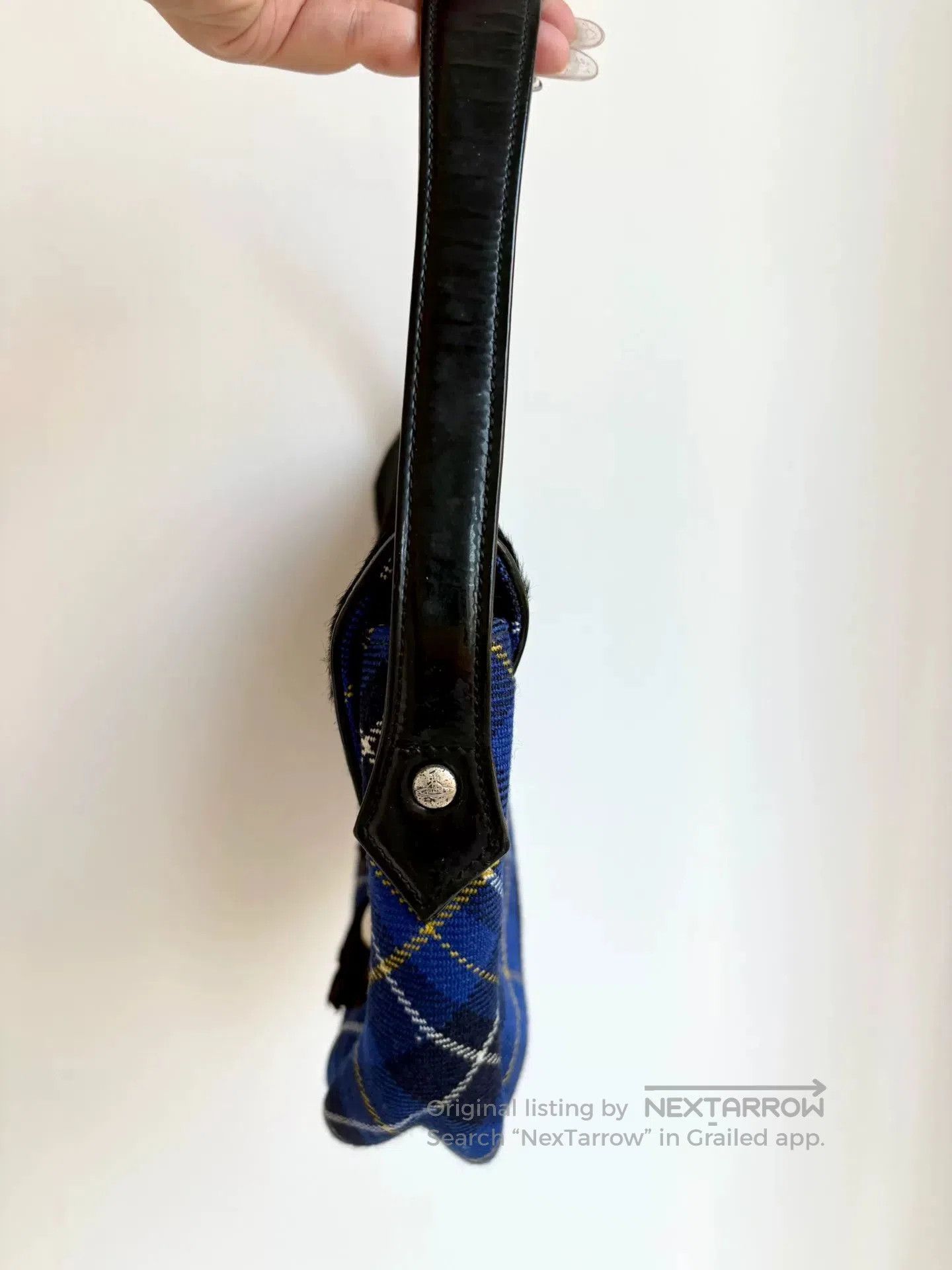 Vivienne Westwood Vivienne Westwood Blue Plaid Saddle Bag. Size ONE SIZE - 4 Thumbnail