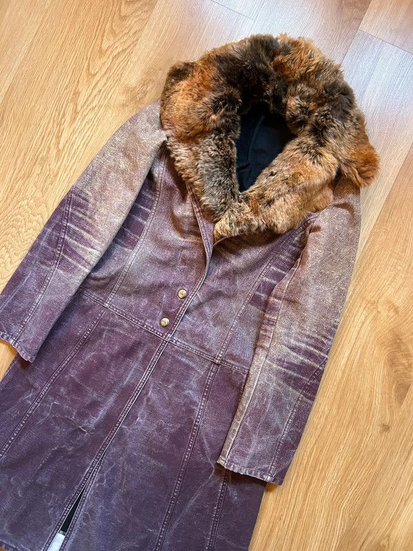 Roberto Cavalli × Vintage SS04 Roberto Cavalli Sunset Faded Purple Trench Coat Size S / US 4 / IT 40 - 2 Thumbnail