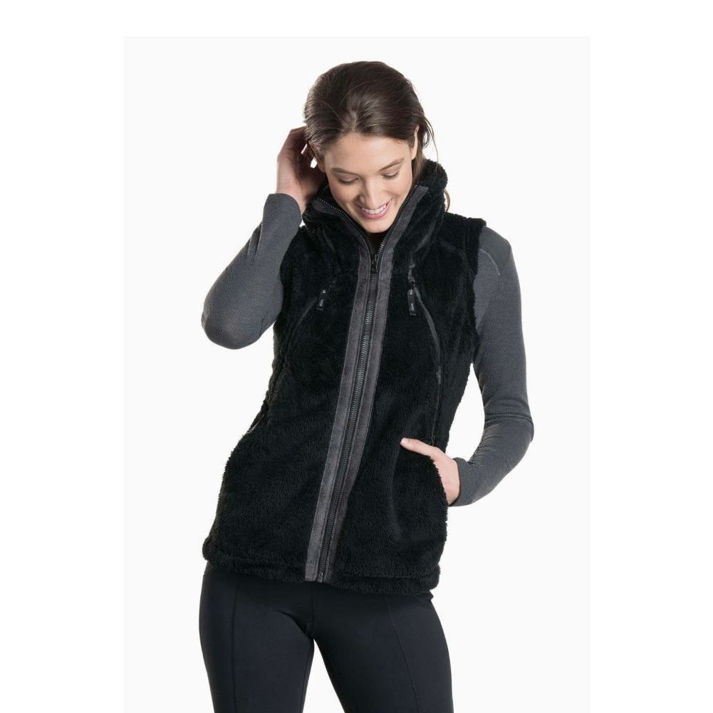 Kuhl KÜHL Flight Vest, Black Fleece With Stowaway Hood Sz M Size M / US 6-8 / IT 42-44 - 1 Thumbnail