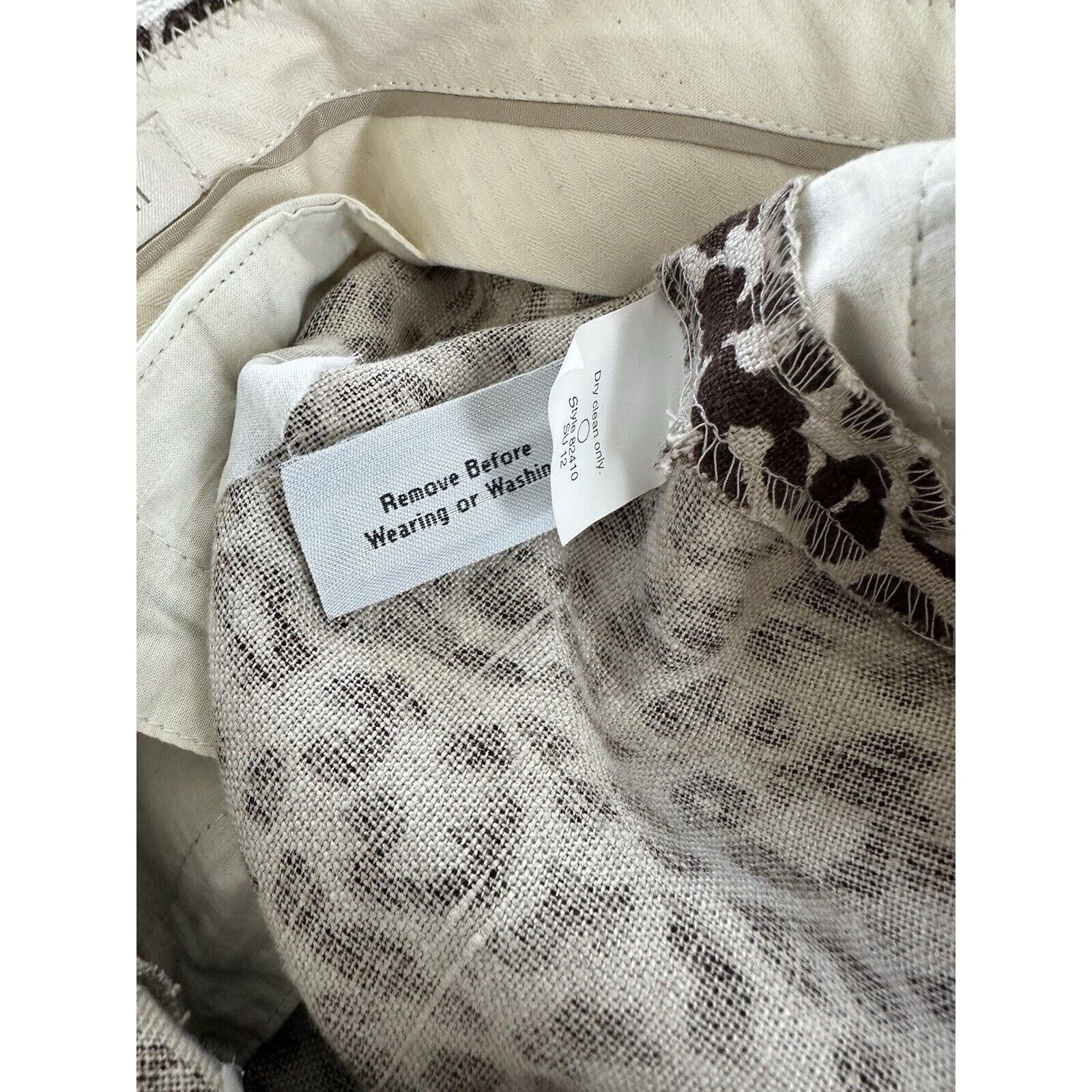 J.Crew J Crew Cafe Capri Leopard Print 100% Linen Pants Size 8 NWOT Size 30" / US 8 / IT 44 - 9 Thumbnail