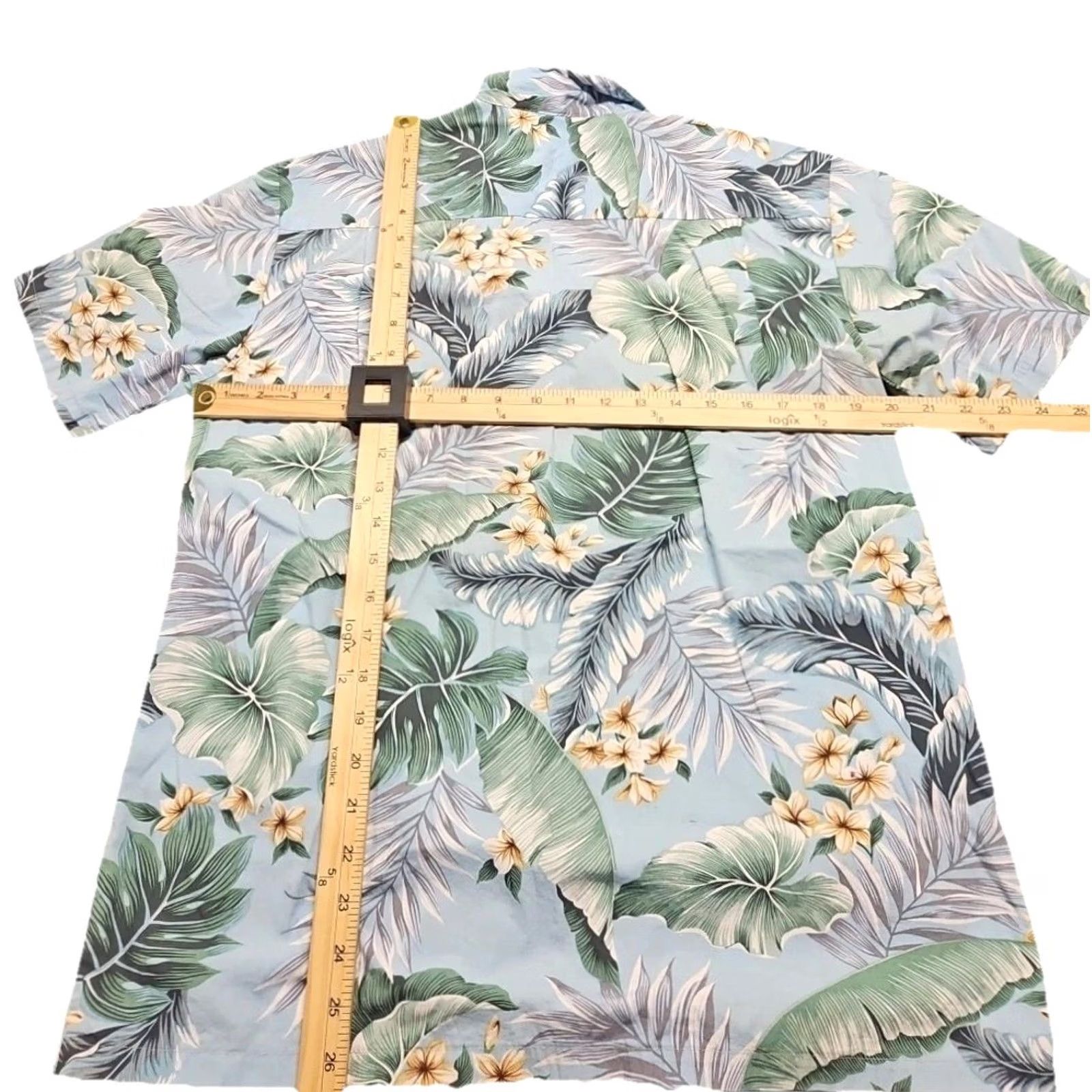 ALOHAS Aloha Republic Mens M Teal Hawaiian Shirt Floral Short Sleeve Button-Up Collared Irregular Fit Regular Color Teal Size US M / EU 48-50 / 2 - 6 Thumbnail