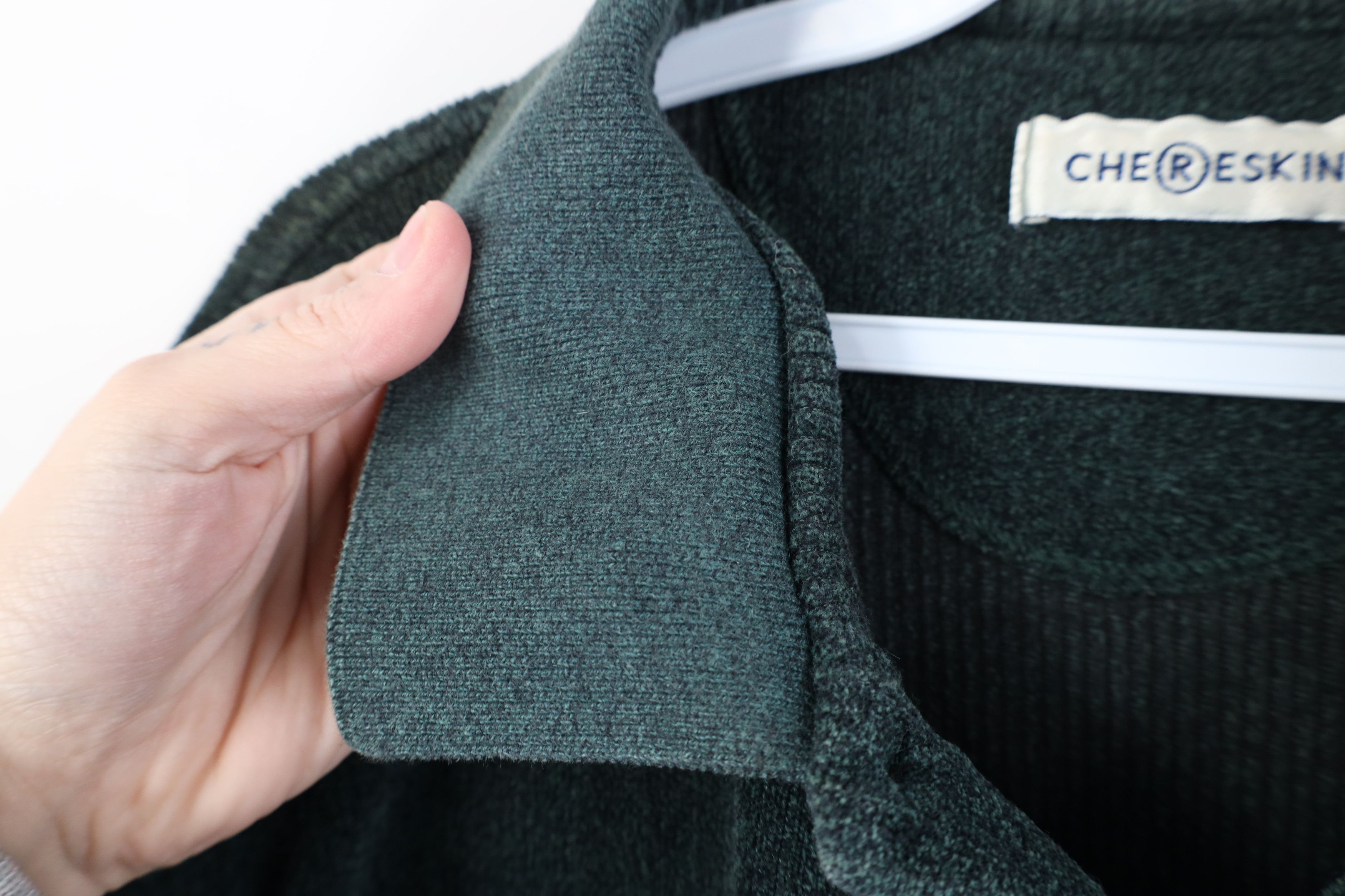 Vintage Vintage 90s Streetwear Fleece Long Sleeve Rugby Polo Green Size US L / EU 52-54 / 3 - 5 Thumbnail