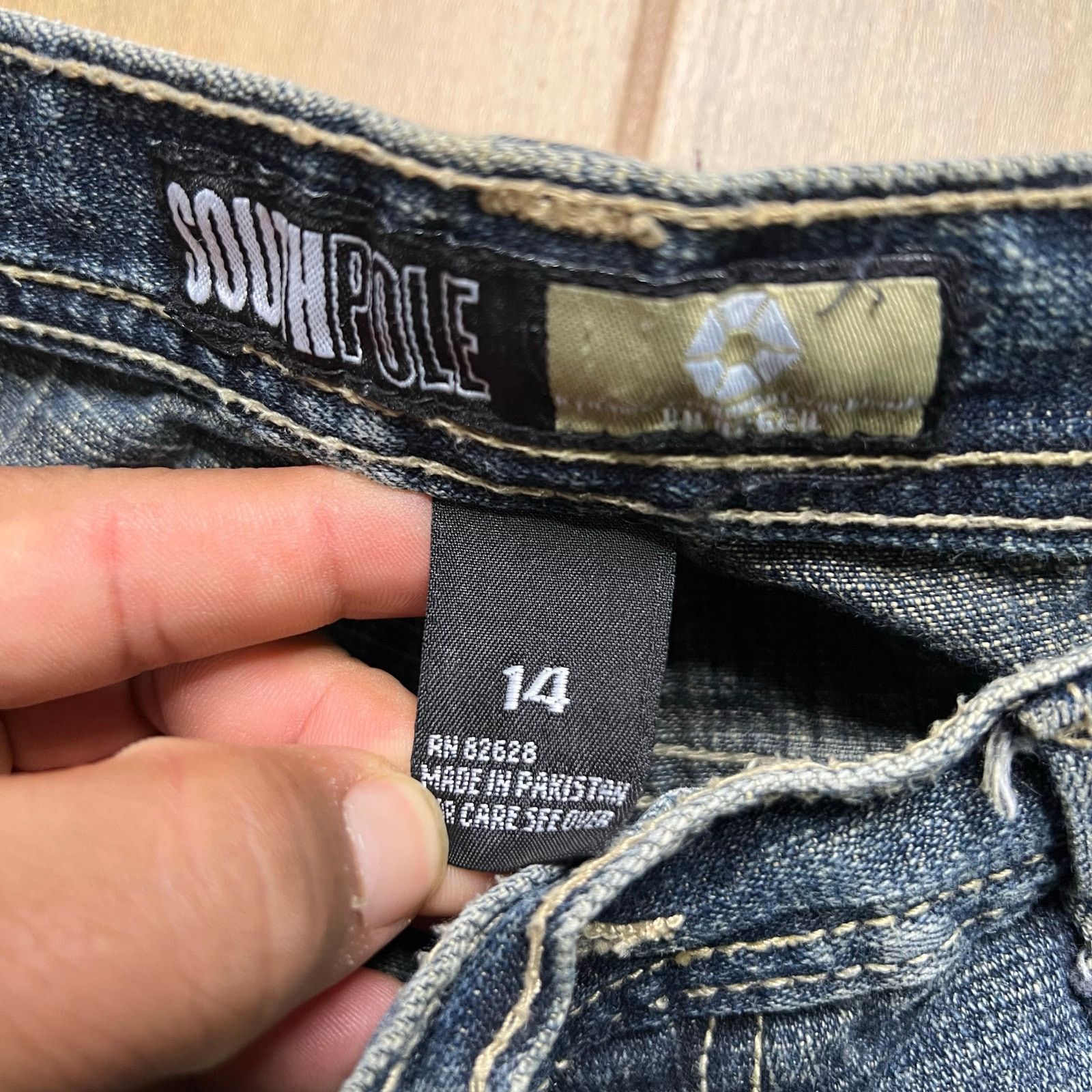 Southpole Vintage SouthPole Y2K Denim Jean Shorts waist Sz 27 Youth 14 Size US 27 - 8 Thumbnail