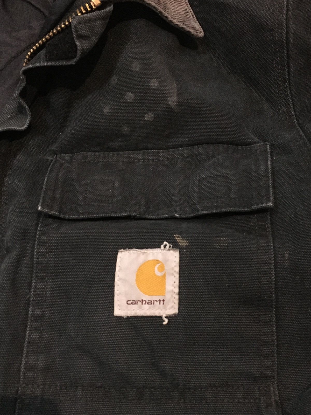 Carhartt × Vintage Black Carhartt Jacket Faded Distressed Y2K Size US L / EU 52-54 / 3 - 4 Thumbnail
