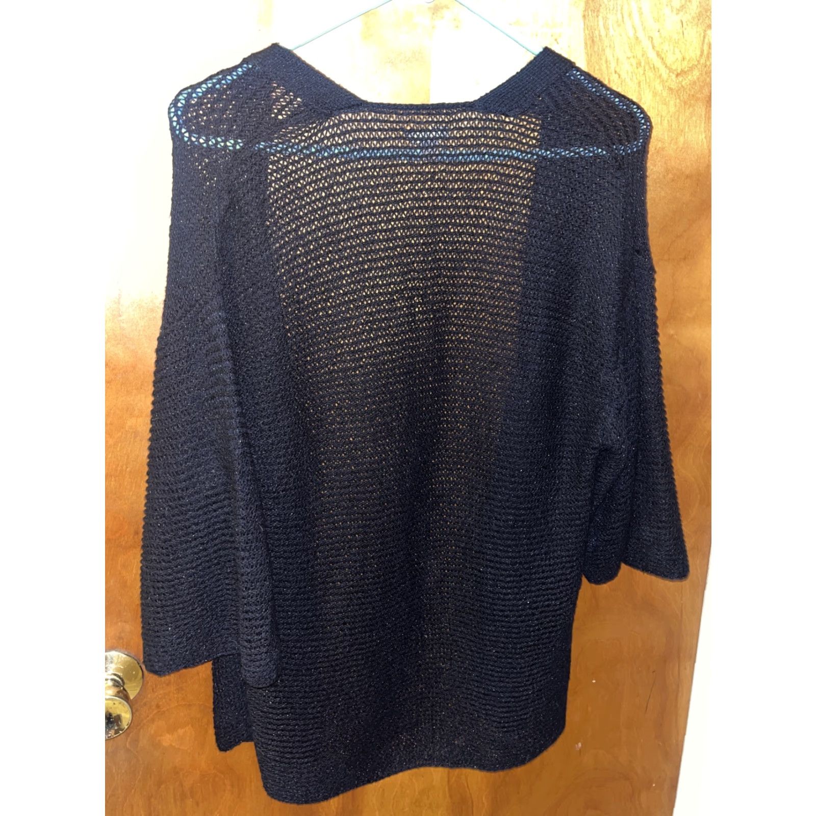 J. Jill VINTAGE J.Jill Womens XS Black Knit Cardigan Sweater 3/4 Bell Sleeves Fall Spring Winter Casual Ladies Size XS / US 0-2 / IT 36-38 - 4 Thumbnail