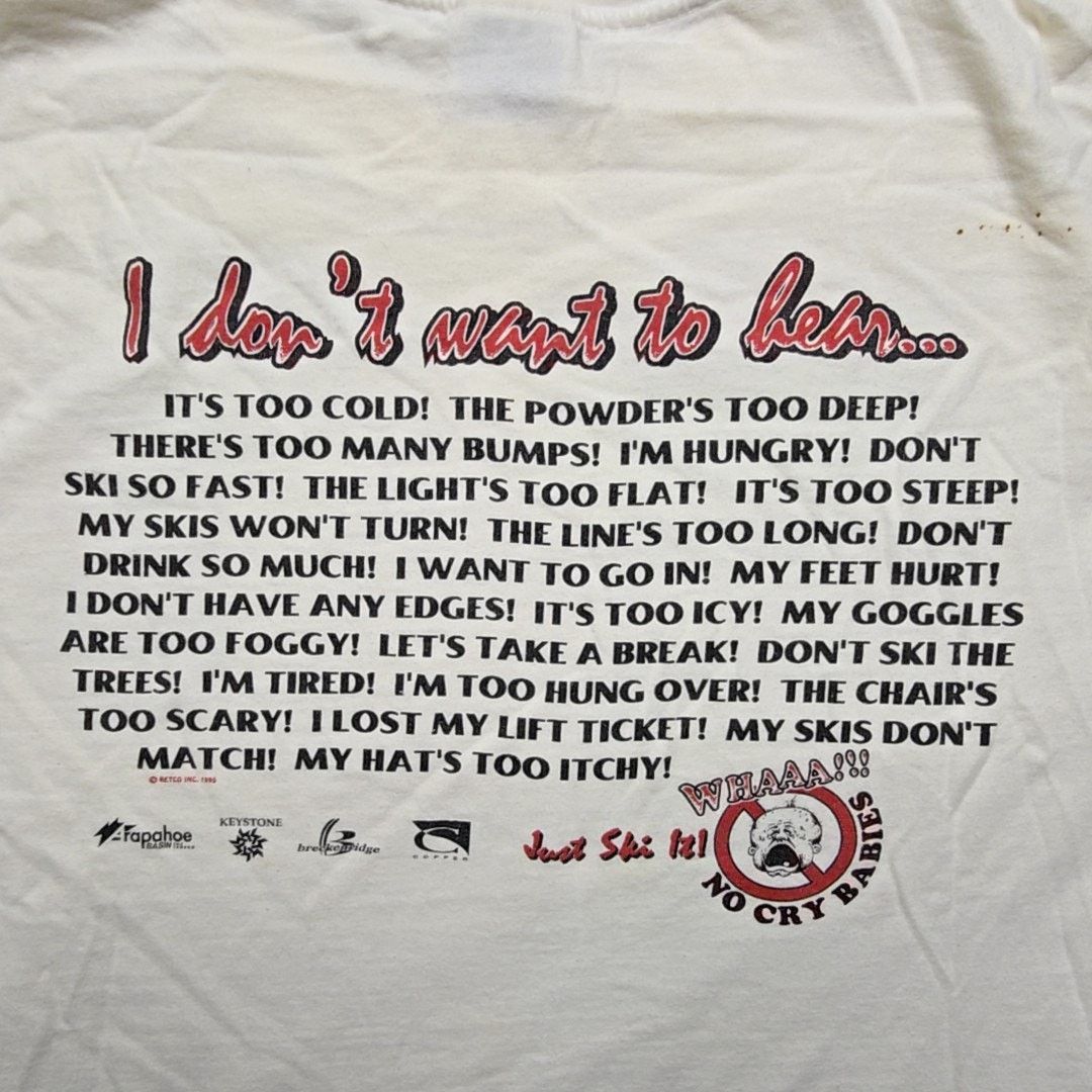 Hanes Vintage Ski Graphic Long Sleeve Shirt White L Funny Shirt Size US L / EU 52-54 / 3 - 2 Thumbnail