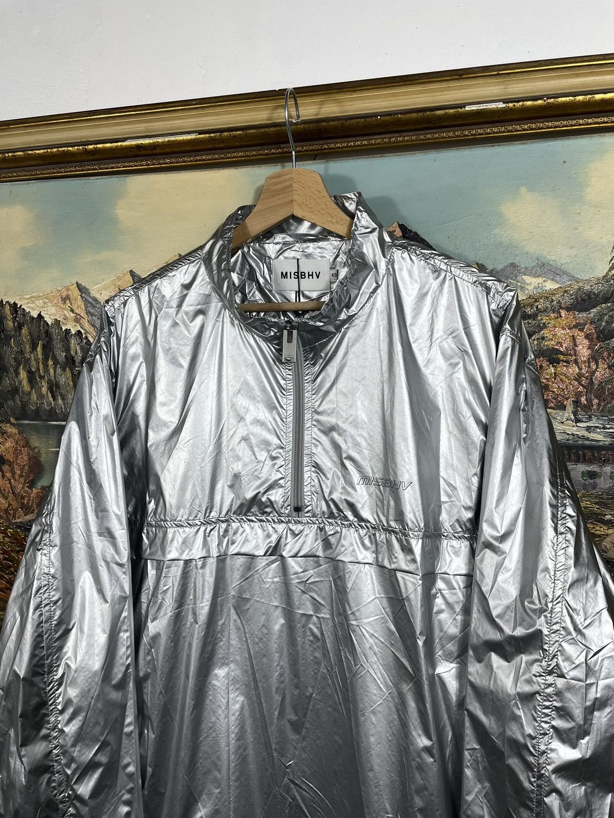 Designer × Misbhv Misbhv silver zip anorak light jacket windbreaker streetwear Size US XS / EU 42 / 0 - 6 Thumbnail