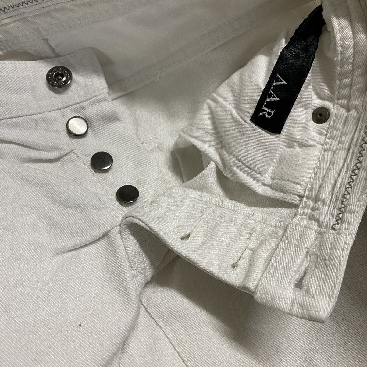 Yohji Yamamoto A.A.R Against All Risks White Denim Zipper Jeans Size US 29 - 17 Thumbnail