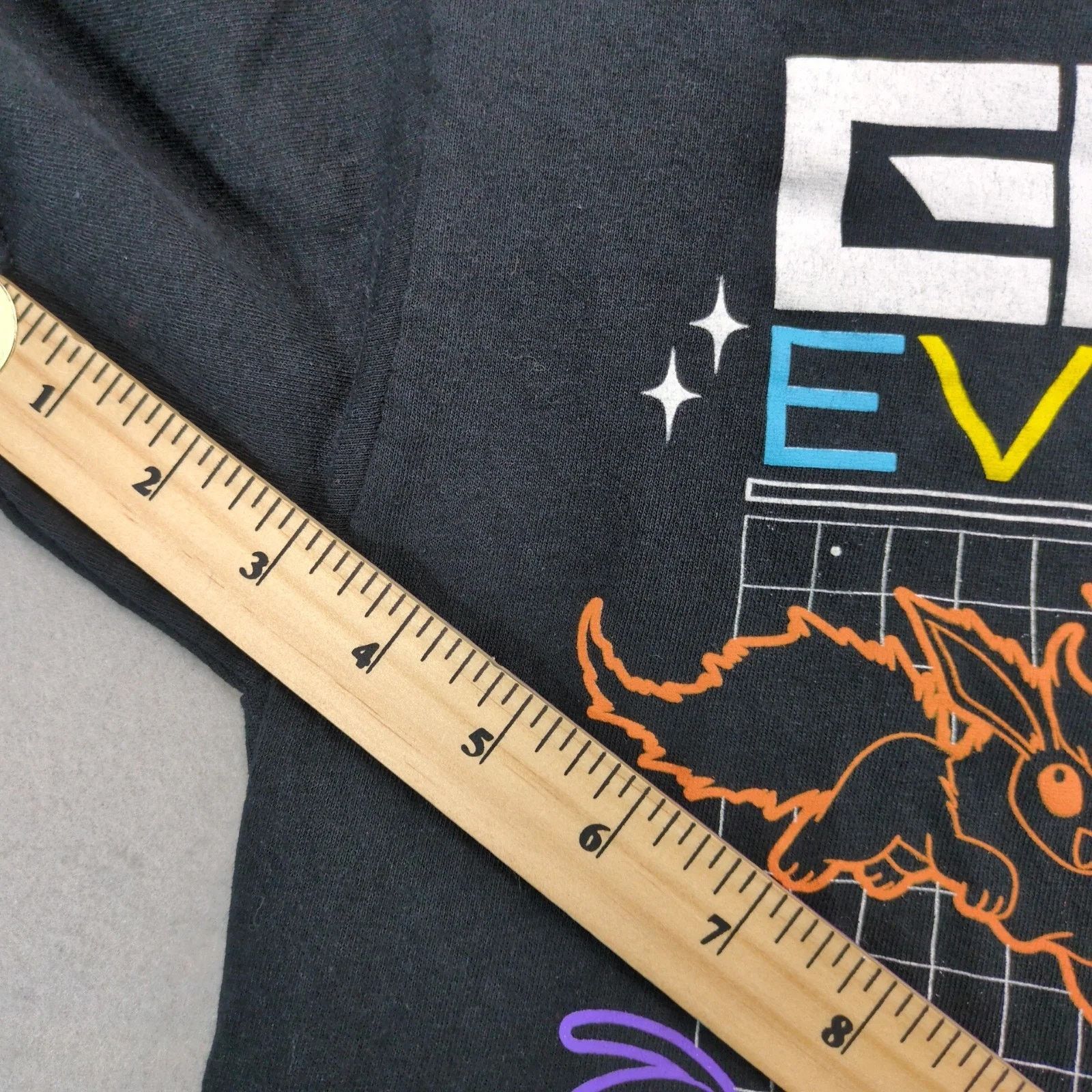 Nintendo Pokemon Eevee Evolutions Black Graphic T-Shirt Men's S Size US S / EU 44-46 / 1 - 6 Thumbnail