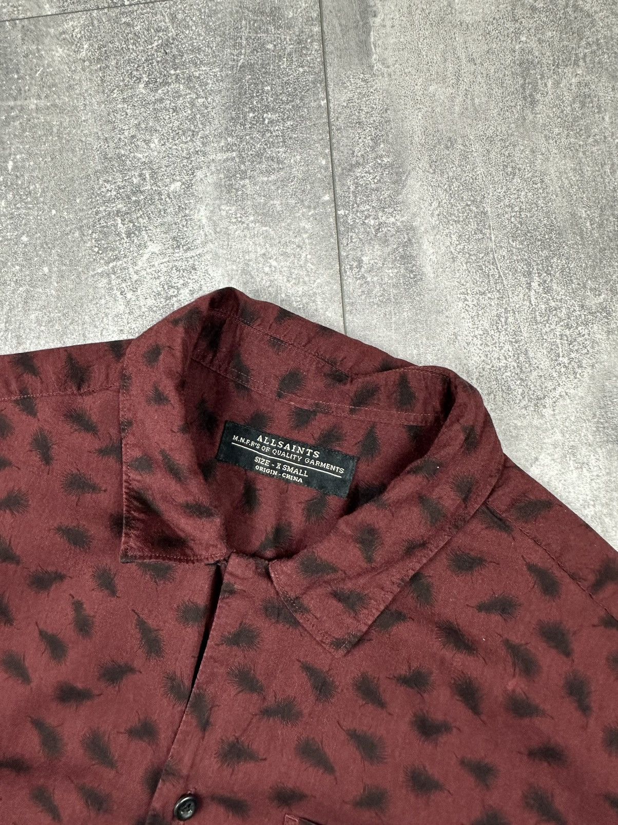 Allsaints Allsaints Burgundy Havre SS Shirt Button Up Size US XS / EU 42 / 0 - 9 Thumbnail