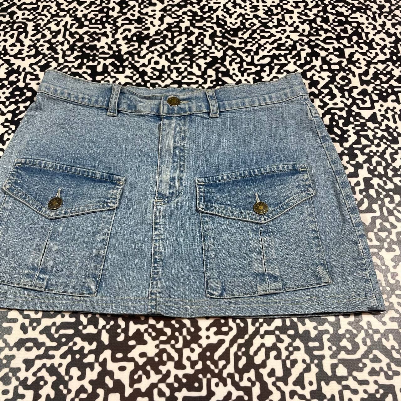 Japanese Brand Vintage Y2K Japanese Style Retro Denim Mini Skirt Size 26" / US 2 / IT 38 - 6 Thumbnail