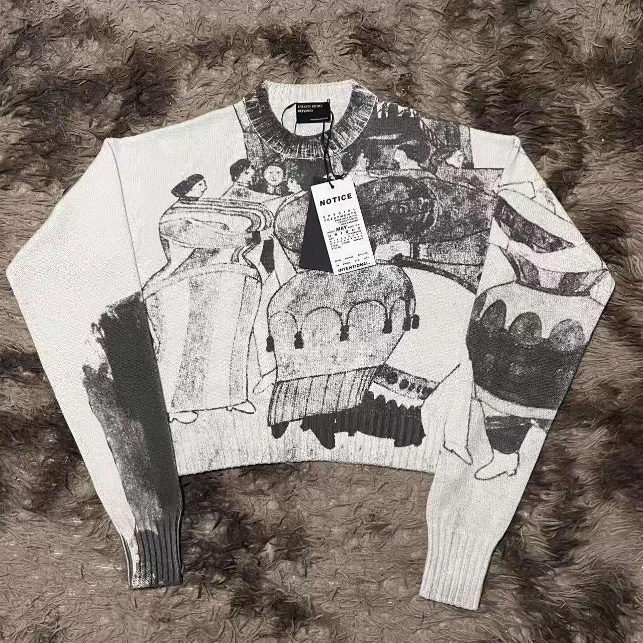 Enfants Riches Deprimes ERD 25ss Comic Print Knit Sweater M Size M / US 6-8 / IT 42-44 - 1 Thumbnail