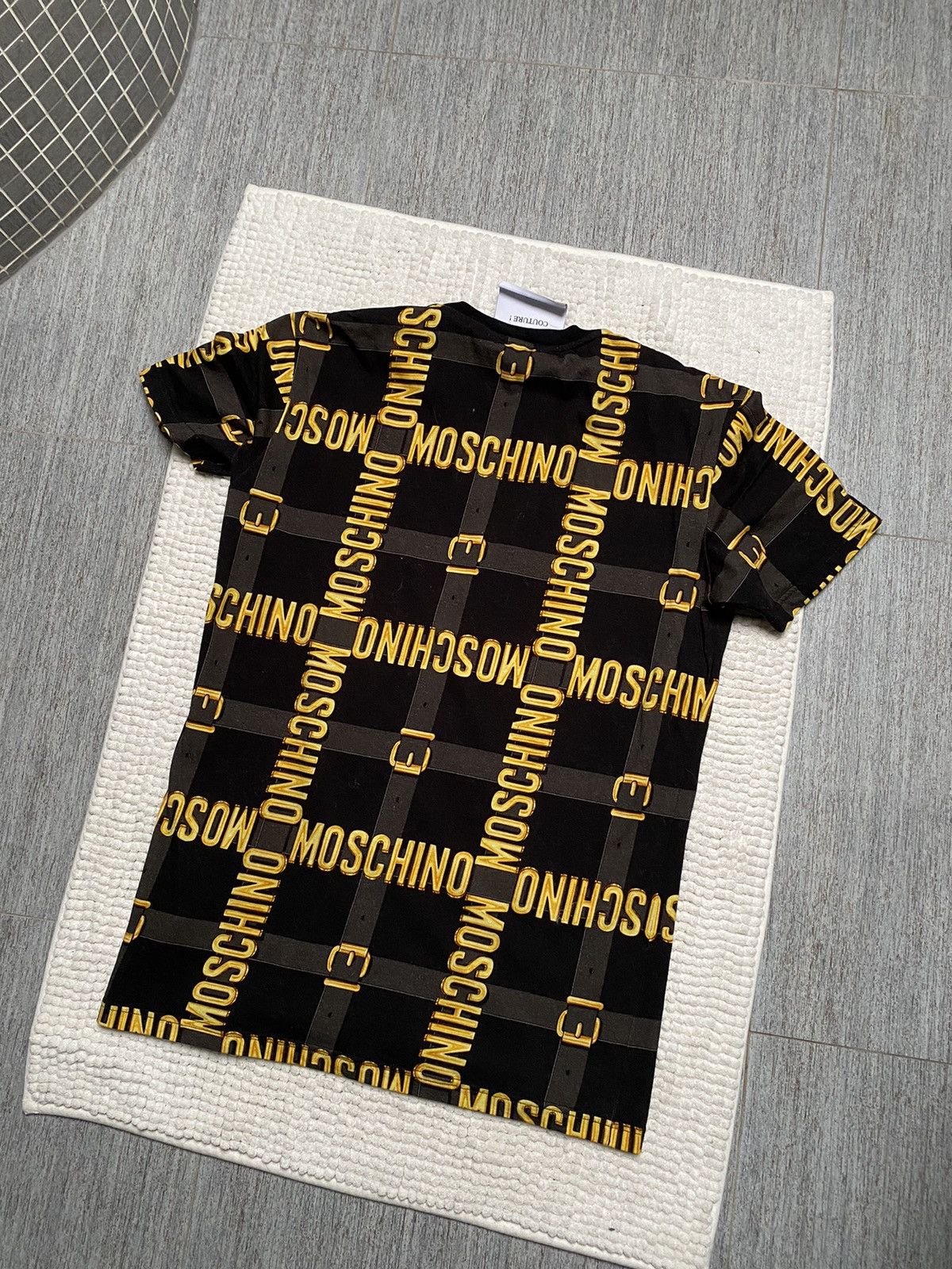 Moschino Moschino Lapped Belt T-Shirt Couture! Milano tee y2k gold Size US S / EU 44-46 / 1 - 13 Thumbnail