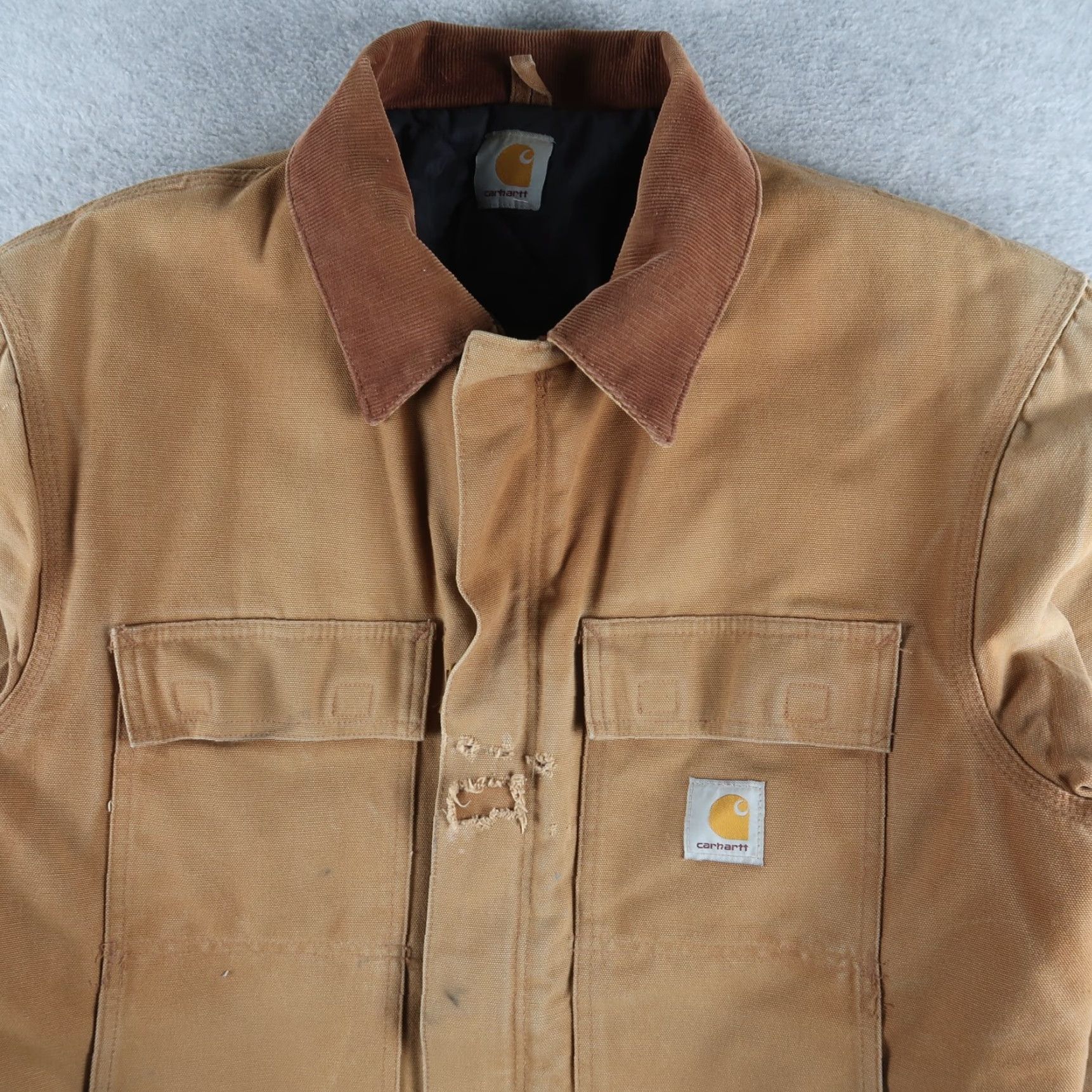 Carhartt VINTAGE Carhartt Jacket Men L/XL Brown Arctic Quilt Lined Chore Coat Size US L / EU 52-54 / 3 - 3 Thumbnail