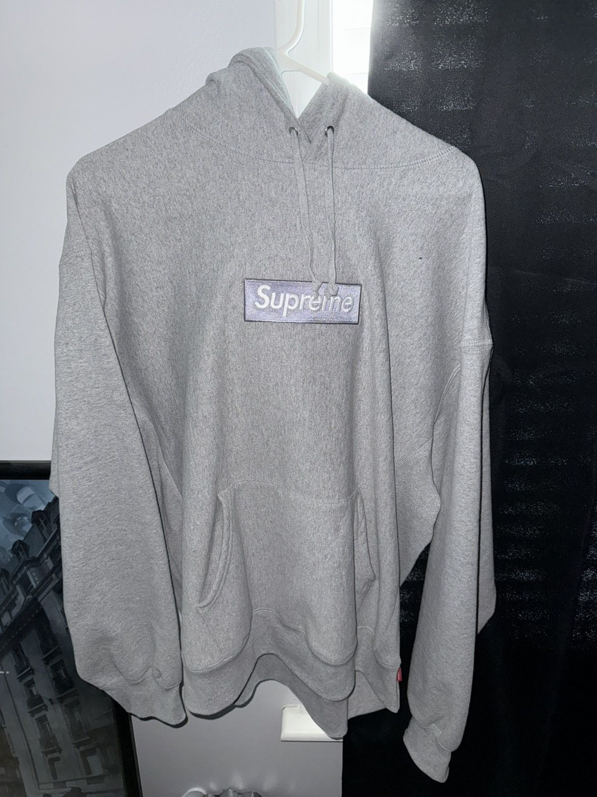 Supreme Box Logo Heather Grey Hoodie - Etsy