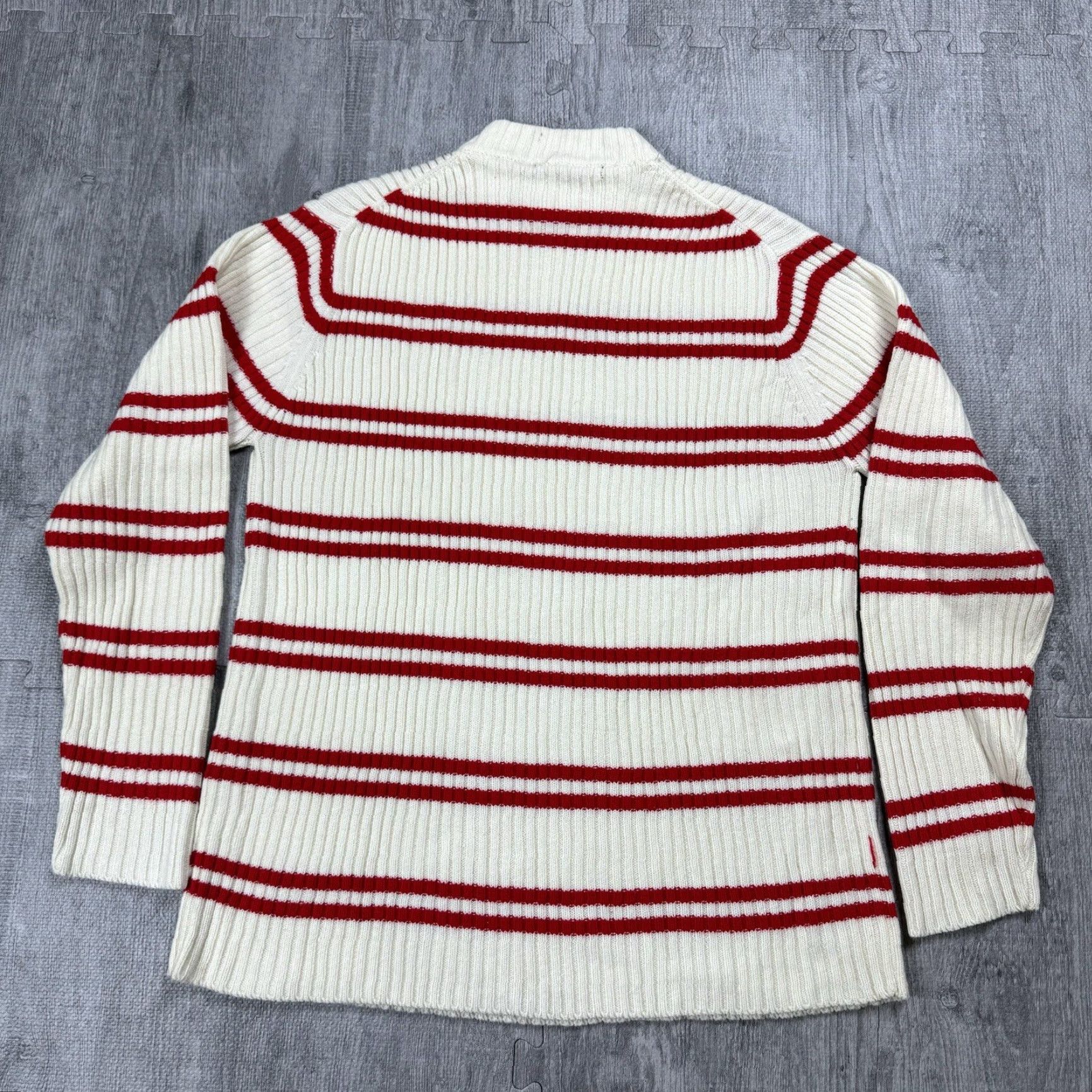 Aldo VINTAGE TRUE VINTAGE 70S WHERES WALDO STRIPED RED MOCK NECK SWEATER LARGE MEN'S Size US L / EU 52-54 / 3 - 4 Thumbnail
