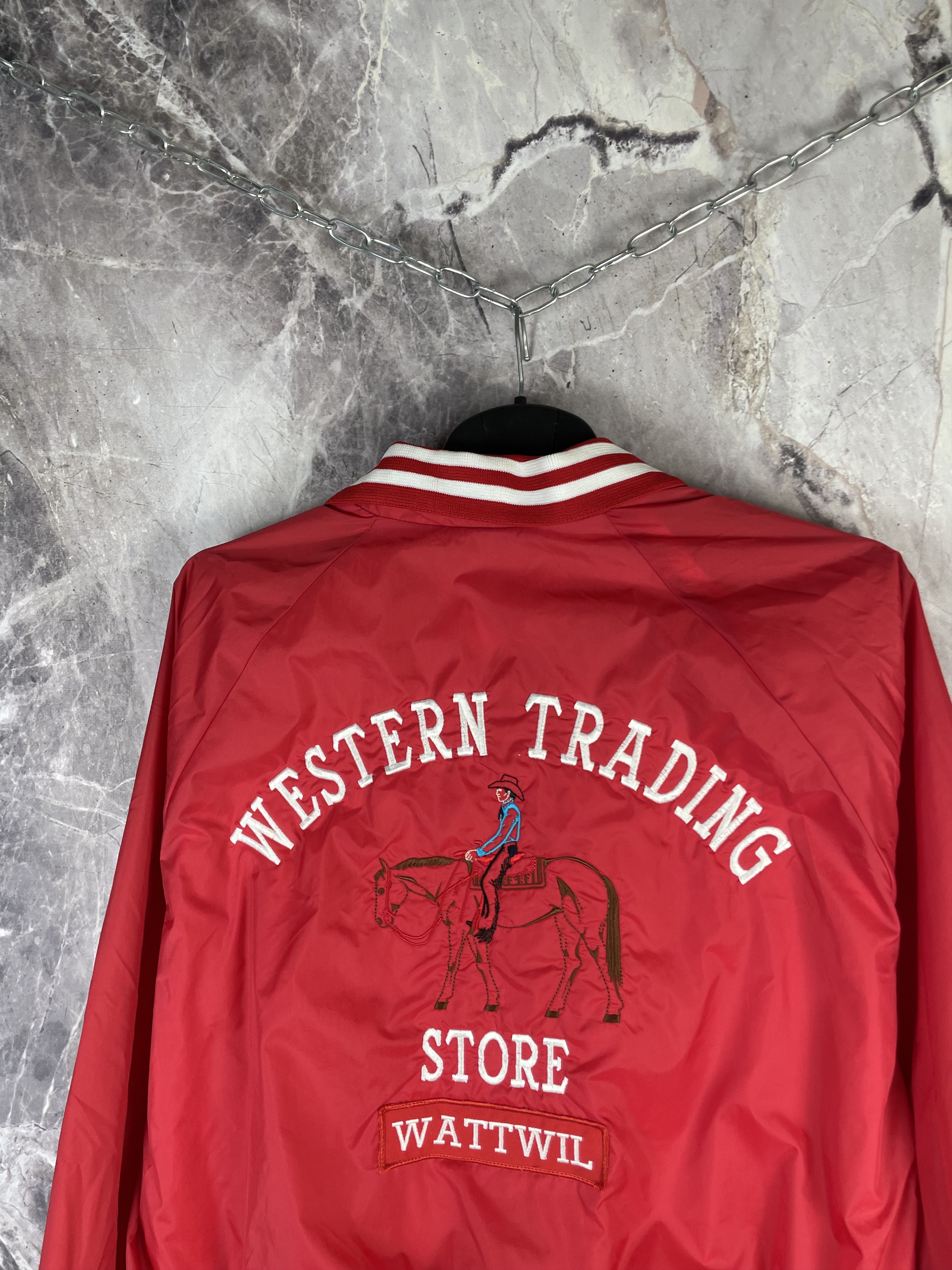 Vintage Vintage Western Trading Bomber Jacket Size US L / EU 52-54 / 3 - 3 Thumbnail
