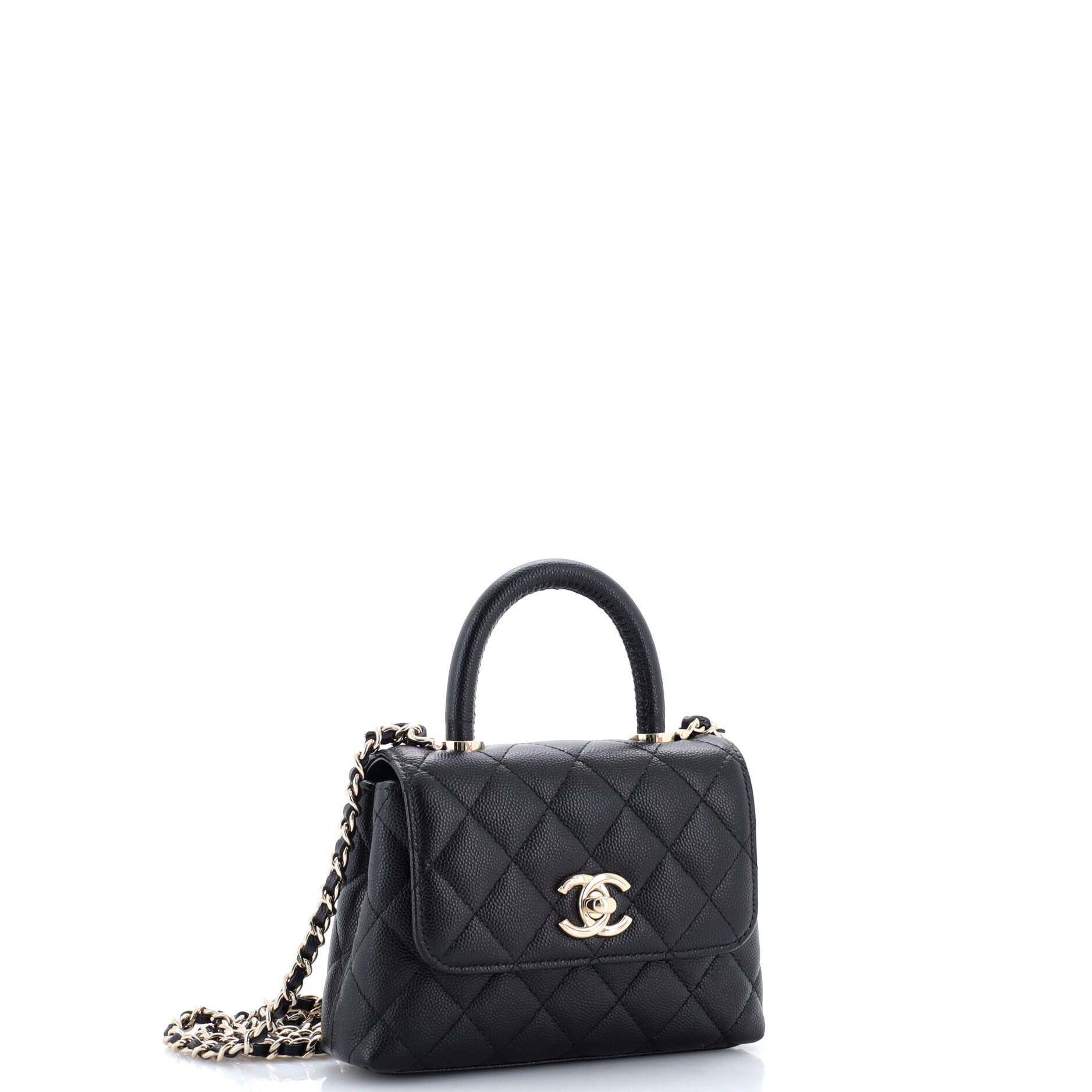 Chanel Coco Top Handle Bag Quilted Caviar Extra Mini Size ONE SIZE - 1 Thumbnail