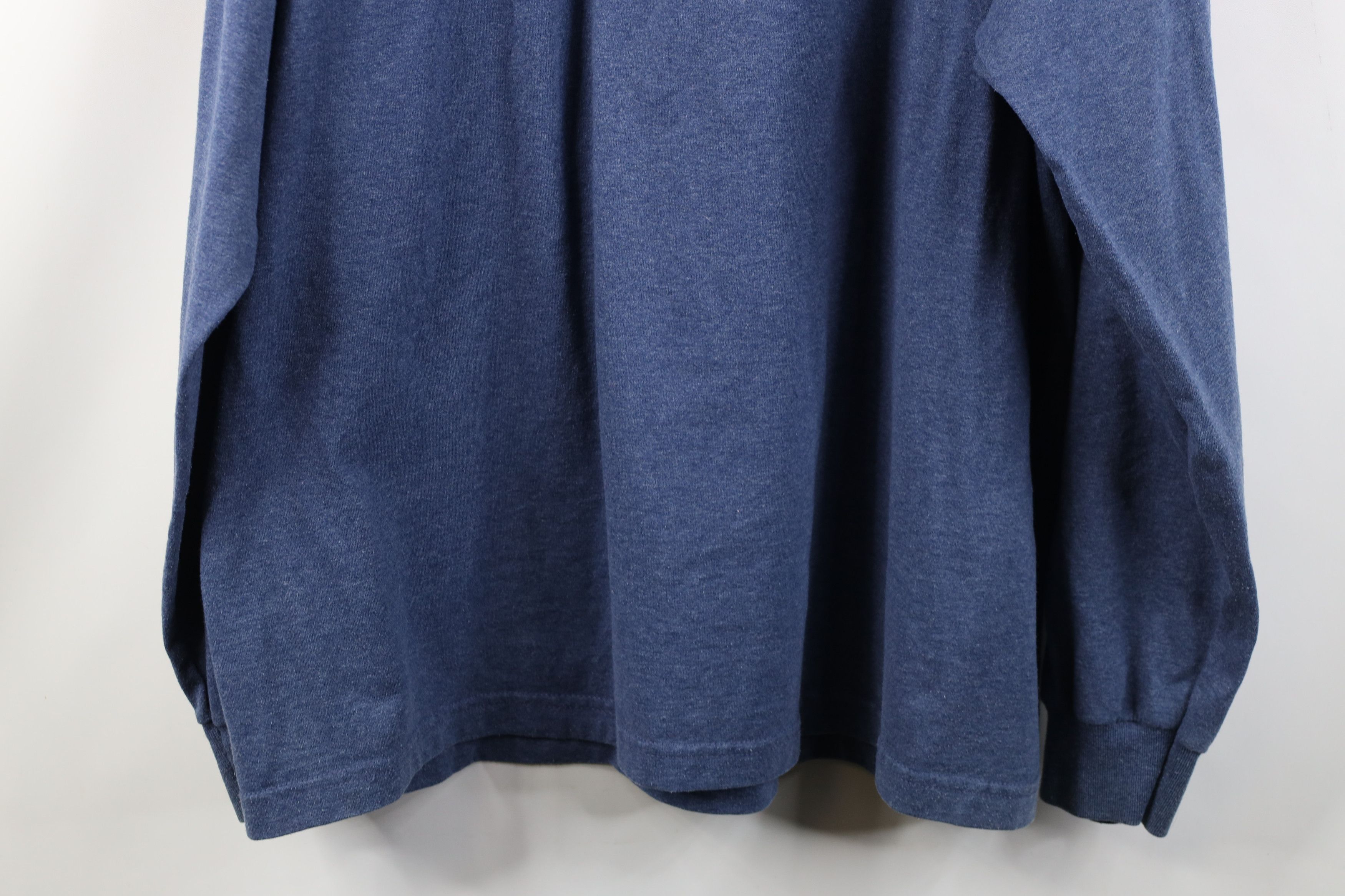 Vintage Vintage 90s Y2K Streetwear Long Sleeve T-Shirt Heather Blue Size US XXL / EU 58 / 5 - 11 Thumbnail