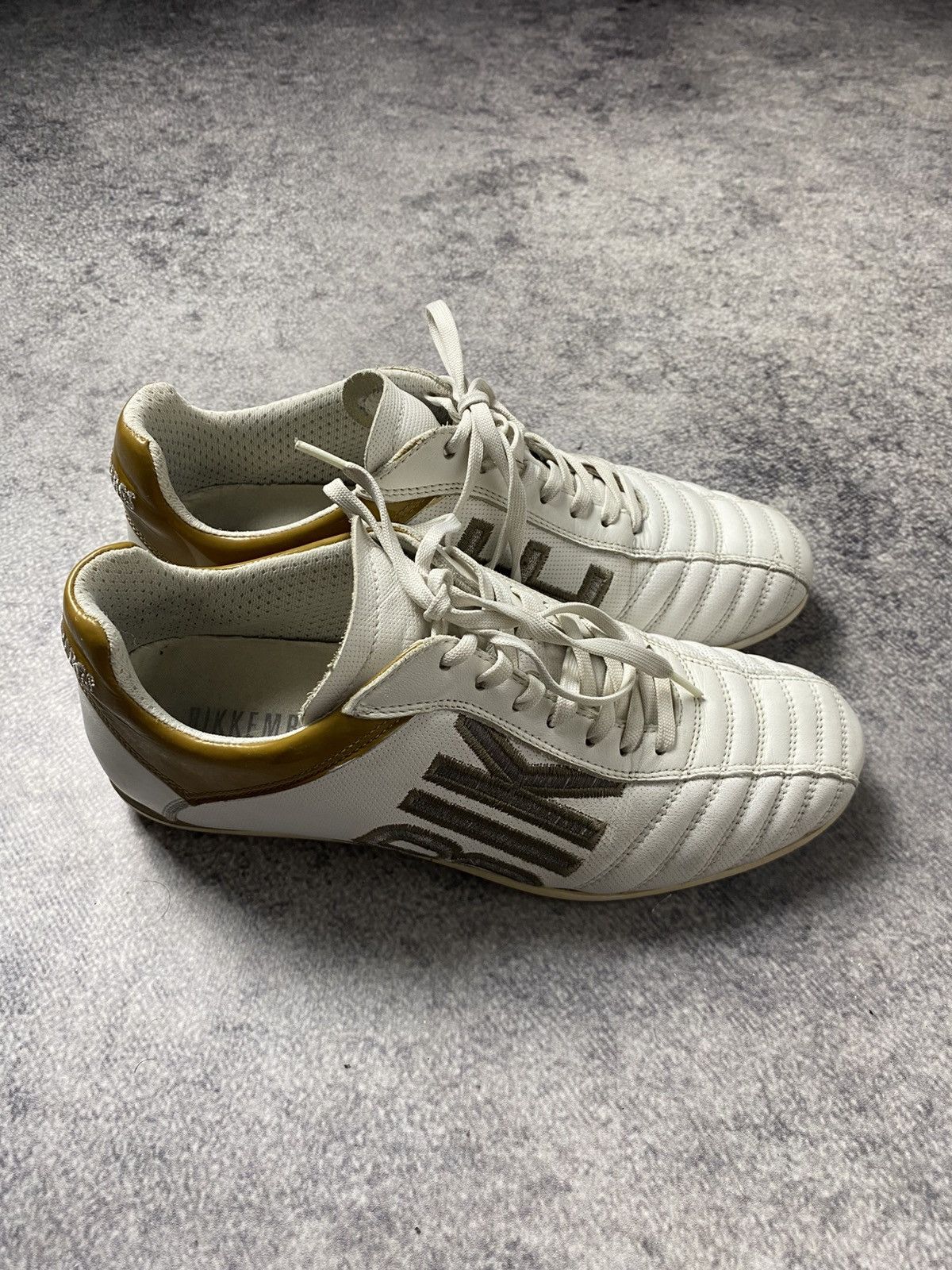 Dirk Bikkembergs Y2K LEATHER SOCCER SNEAKERS WHITE&YELLOW VINTAGE STRETWEAR Size US 5.5 / EU 38 - 6 Thumbnail