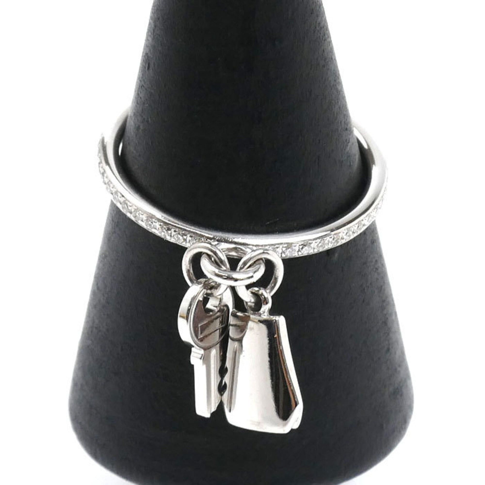 Hermes HERMES Kelly Clochette PM Ring in 18K White Gold (H221616B 00052), Diamond, Size 52, Weight 3.3g, Women's. Size ONE SIZE - 1 Thumbnail