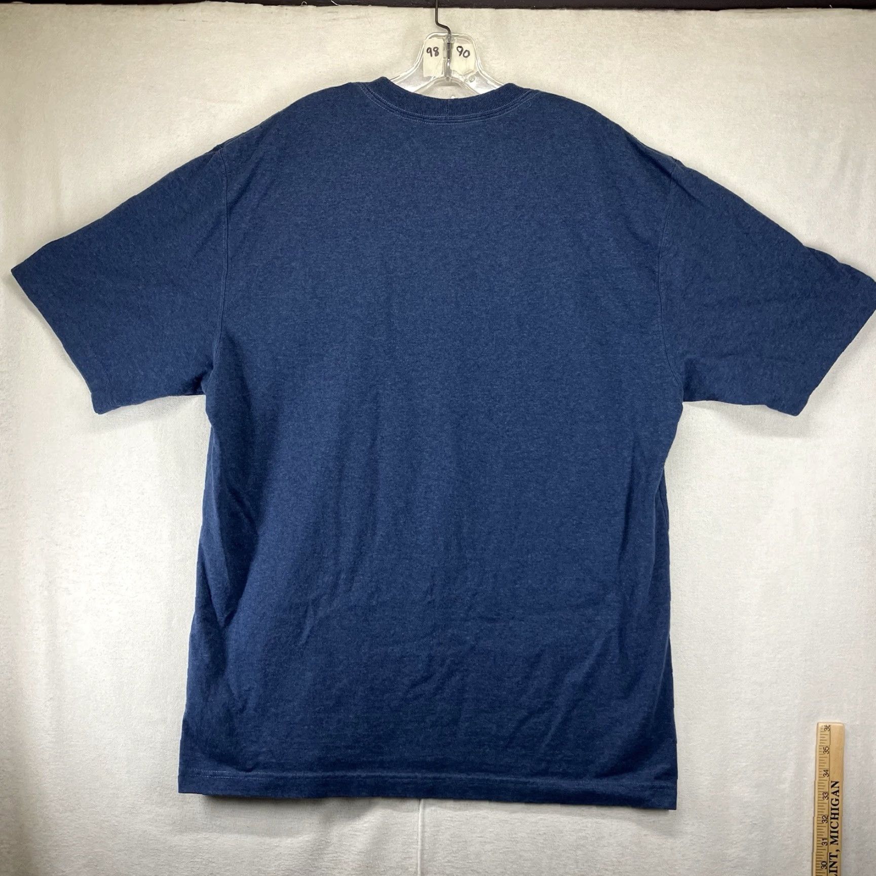 Carhartt Mens Carhartt Pocket T Shirt Large Heather Blue Crew Neck Original Fit Size US L / EU 52-54 / 3 - 2 Thumbnail