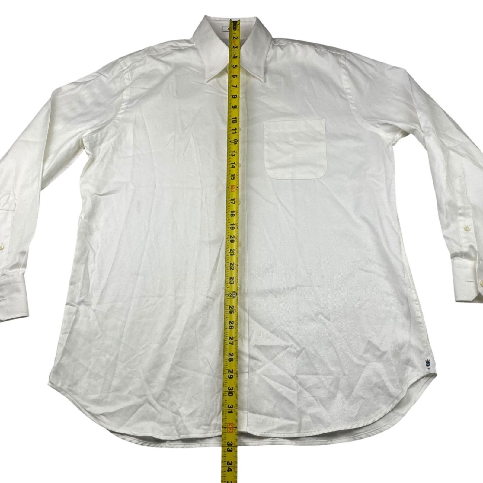 Peter Millar Peter Millar Men's 100% Cotton L/S Dress Shirt White • Large Size US L / EU 52-54 / 3 - 4 Thumbnail