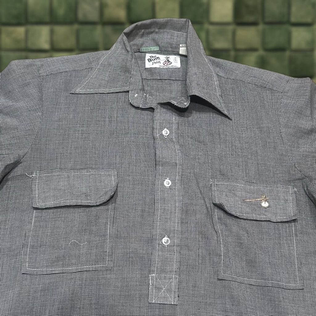 Vintage VINTAGE The Bum Shirt Mens Small Gray 70s Polo Rugby Short Sleeve Polyester Disco Collared Polo Shirt Mens Gr ay Size US M / EU 48-50 / 2 - 1 Thumbnail