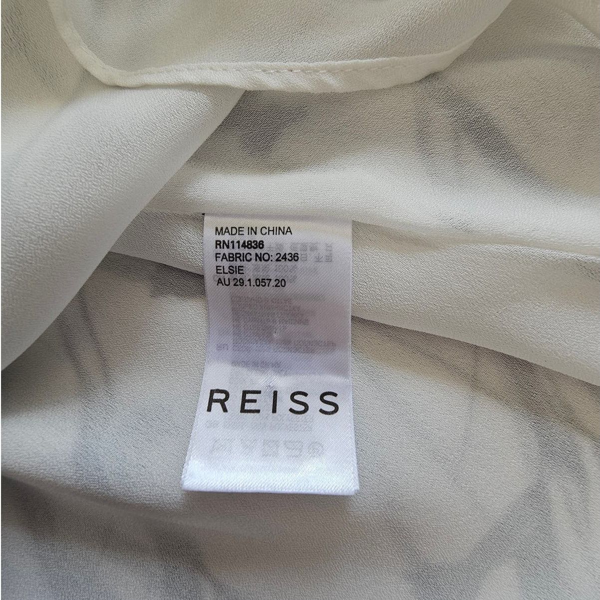 Reiss REISS Elsie Fit-and-Flare Printed Faux Wrap Chiffon Dress 6 Size M / US 6-8 / IT 42-44 - 9 Thumbnail