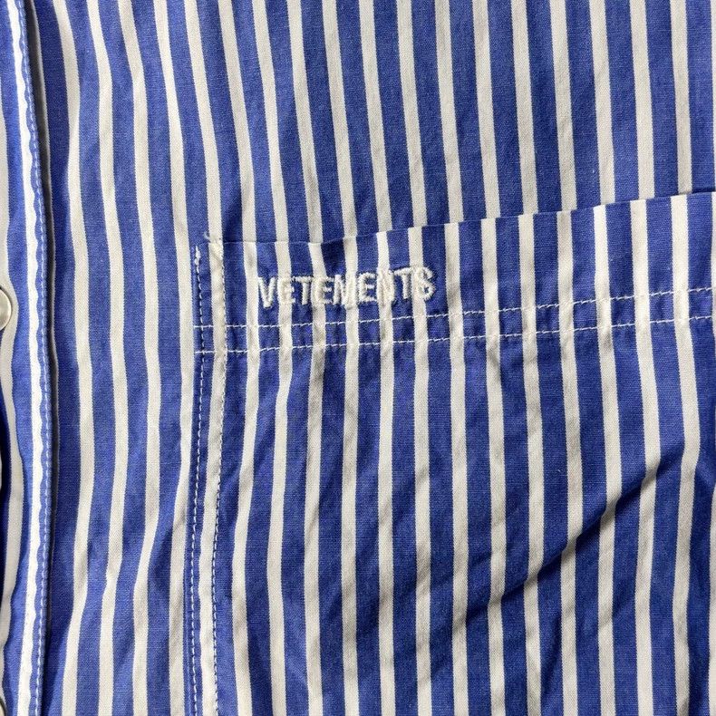 Vetements Vetements Washed Distressed Print Short Sleeve Shirt Size US XS / EU 42 / 0 - 3 Thumbnail