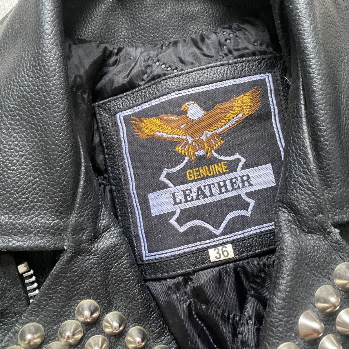 Genuine Leather Vintage 80s Heavy Punk Real Leather biker Jacket Sex Pistols Size S / US 4 / IT 40 - 6 Thumbnail