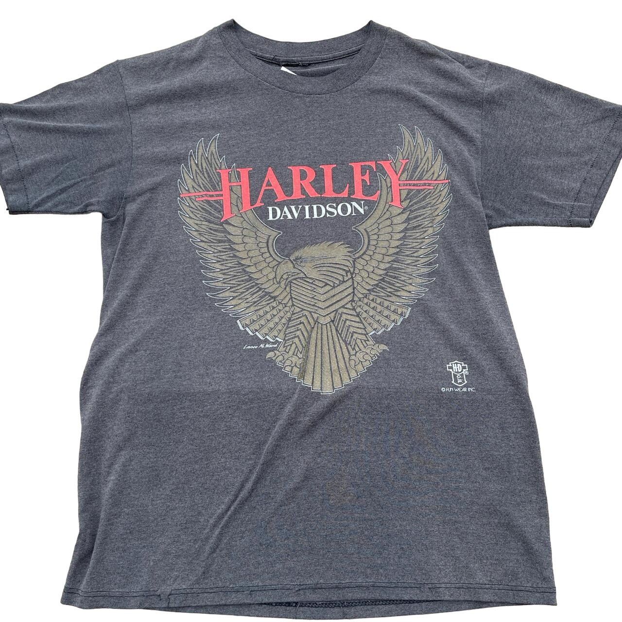 Vintage Vintage 80s Harley Davidson Eagle Tee Size US M / EU 48-50 / 2 - 1 Thumbnail