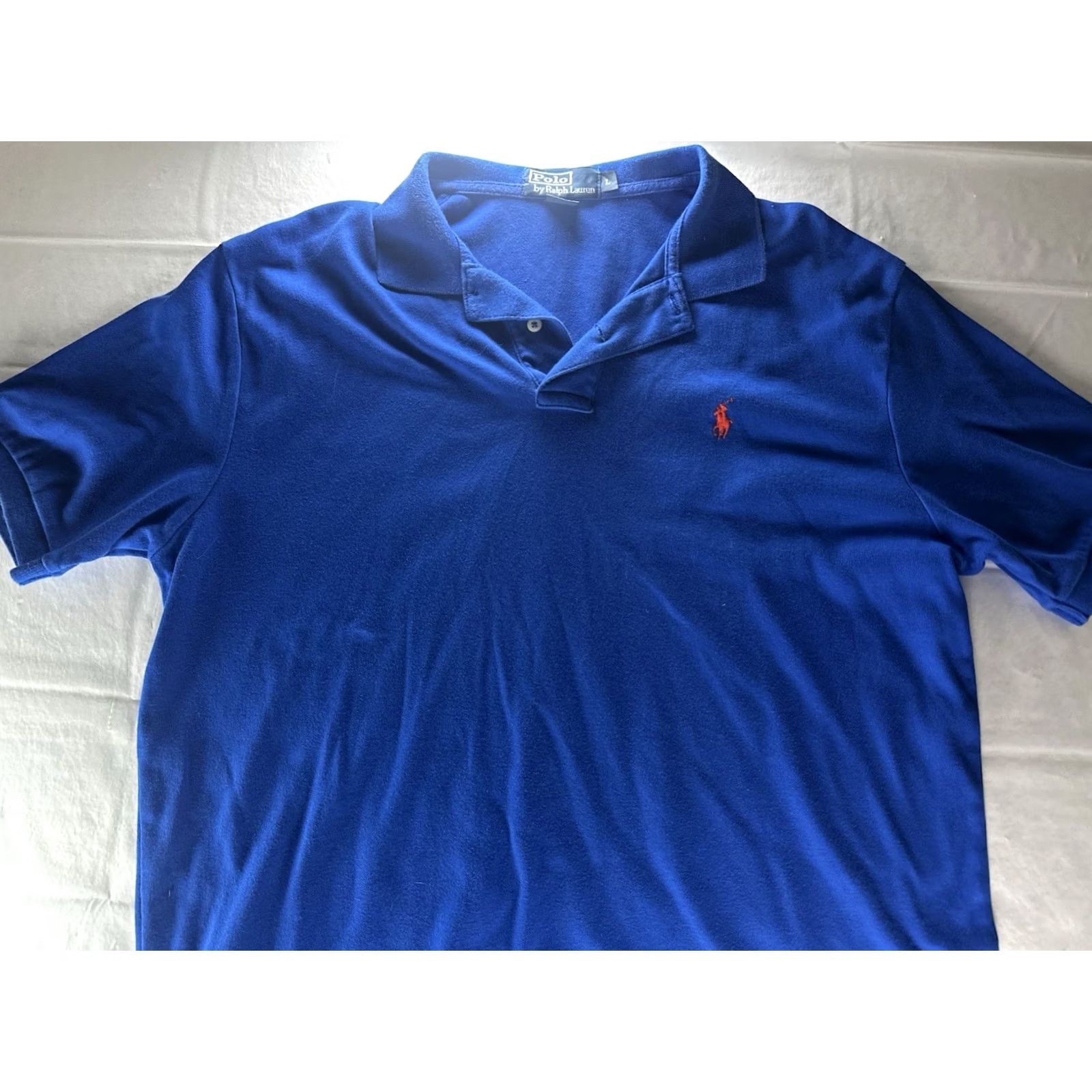 Polo Ralph Lauren VTG Polo Ralph Lauren Polo Shirt Mens Large Royal Blue Red Pony 90s Golf Polo Shirt Size US L / EU 52-54 / 3 - 4 Thumbnail