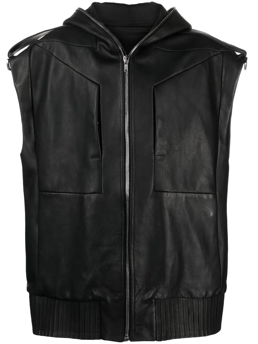 Rick Owens o1mle0226 Lido Sleeveless Hoodie in Black Size US L / EU 52-54 / 3 - 1 Thumbnail