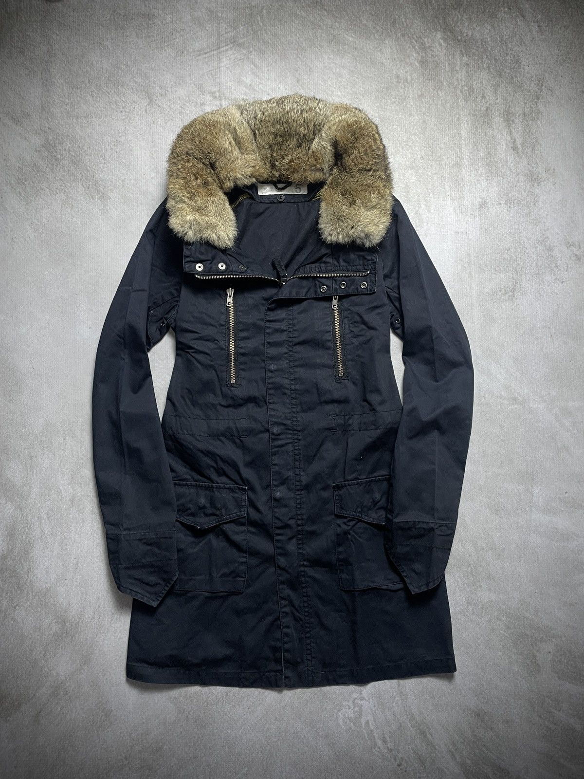 Japanese Brand 2000’s Five 5 - Archive Apocalypse Fur Rabbit Bono Parka Size US M / EU 48-50 / 2 - 2 Thumbnail