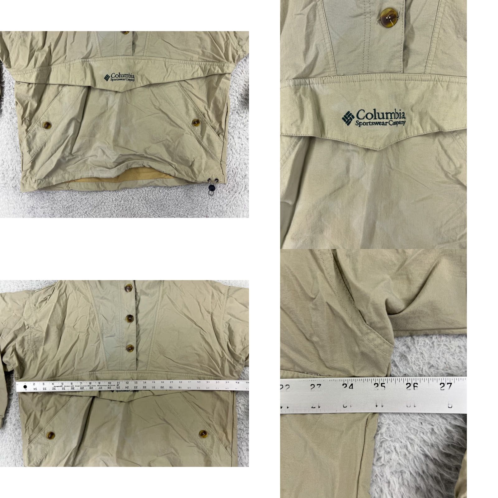 Vintage VINTAGE Columbia Sweater Womens L Hooded 90s Beige White Pullover Long Sleeve Crew Neck Casual Mens Womens Girls Boys Optional? Size L / US 10 / IT 46 - 8 Thumbnail