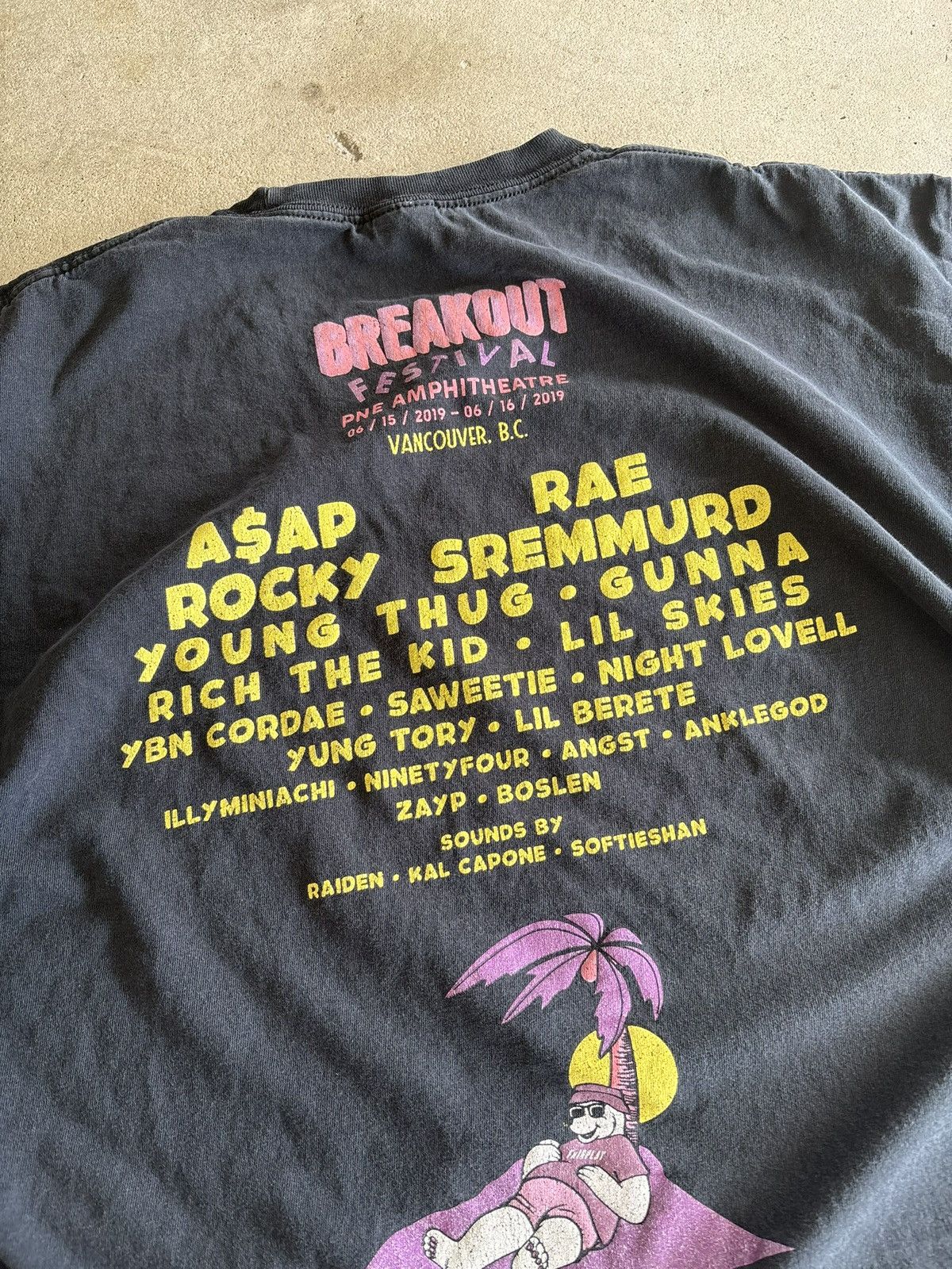 Other 2019 Breakout Festival Vancouver Asap Rocky Black Tour Tee Size US XL / EU 56 / 4 - 5 Thumbnail