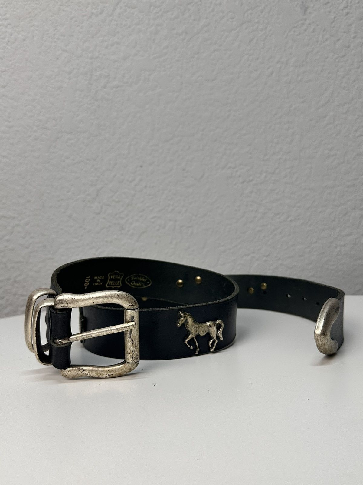 B.B. Simon Vintage 90s Leather Belt Ifsixwasnine Hysteric Glamour Style Size ONE SIZE - 5 Thumbnail