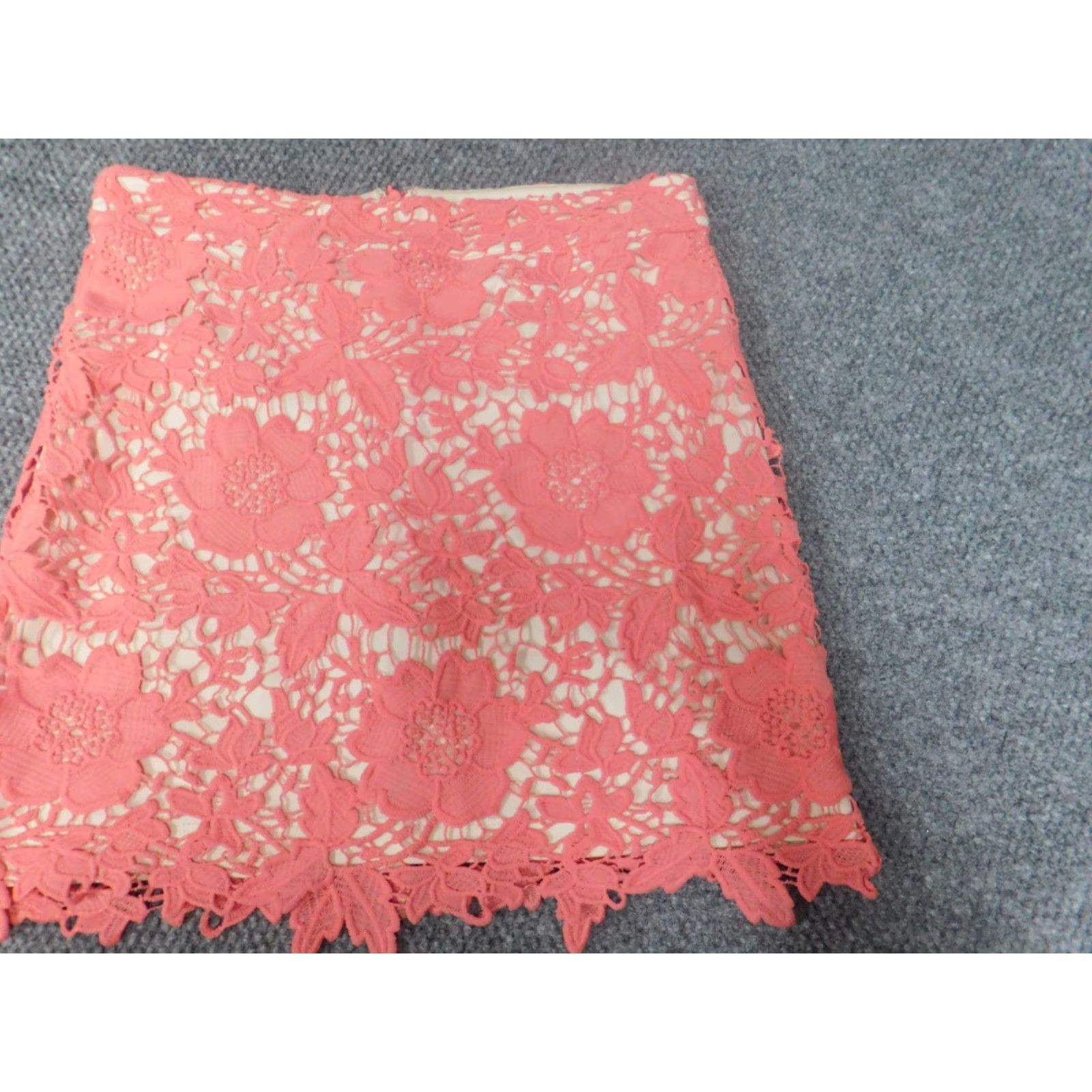Loft LOFT Skirt Womens 6 Pink A-line Floral Lined Knee Length Zipper Regular Women Size 28" / US 6 / IT 42 - 3 Thumbnail