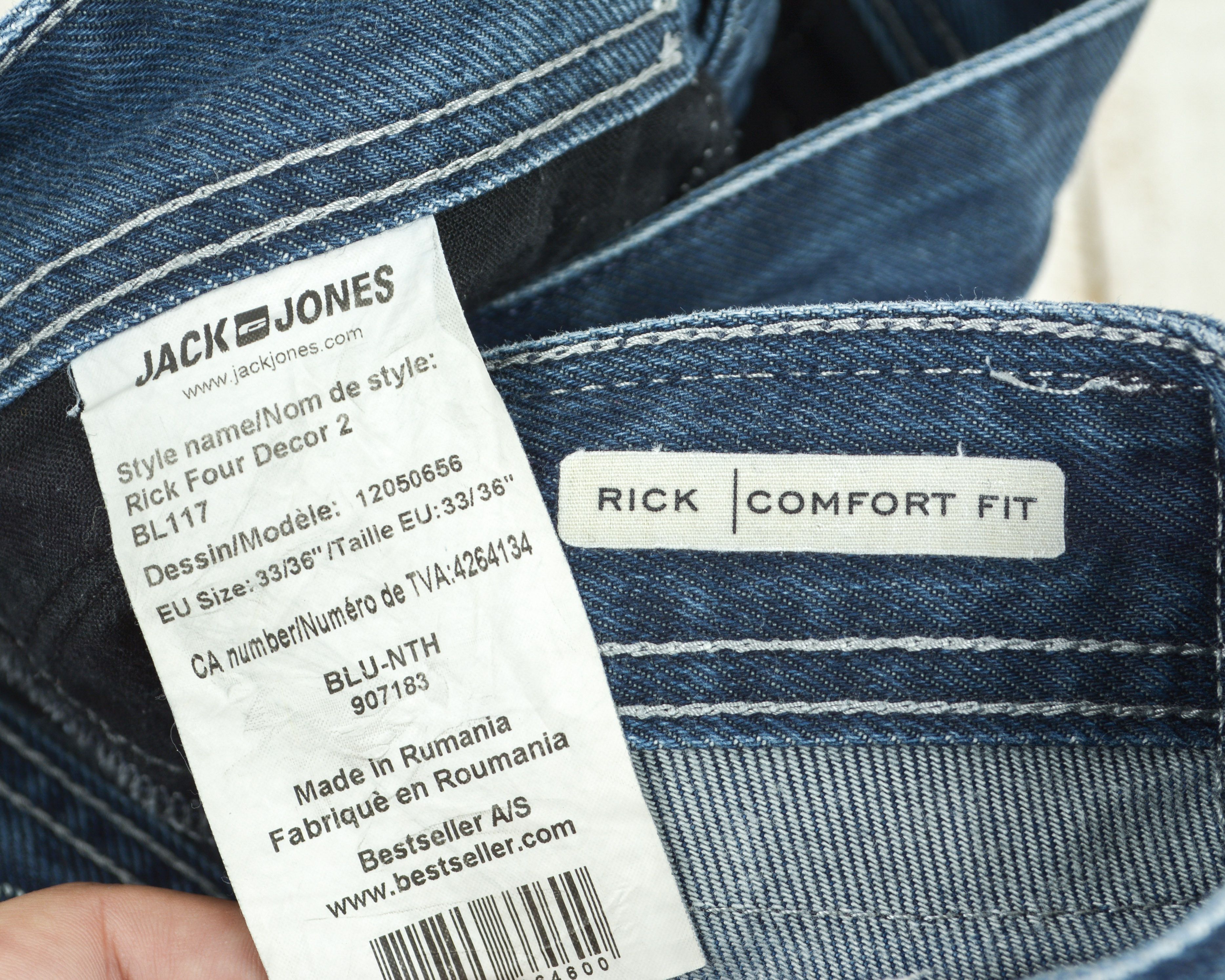 Jack & Jones Core Rick W33 L36 Comfort Straight Jeans Denim Pants Size US 33 - 8 Thumbnail